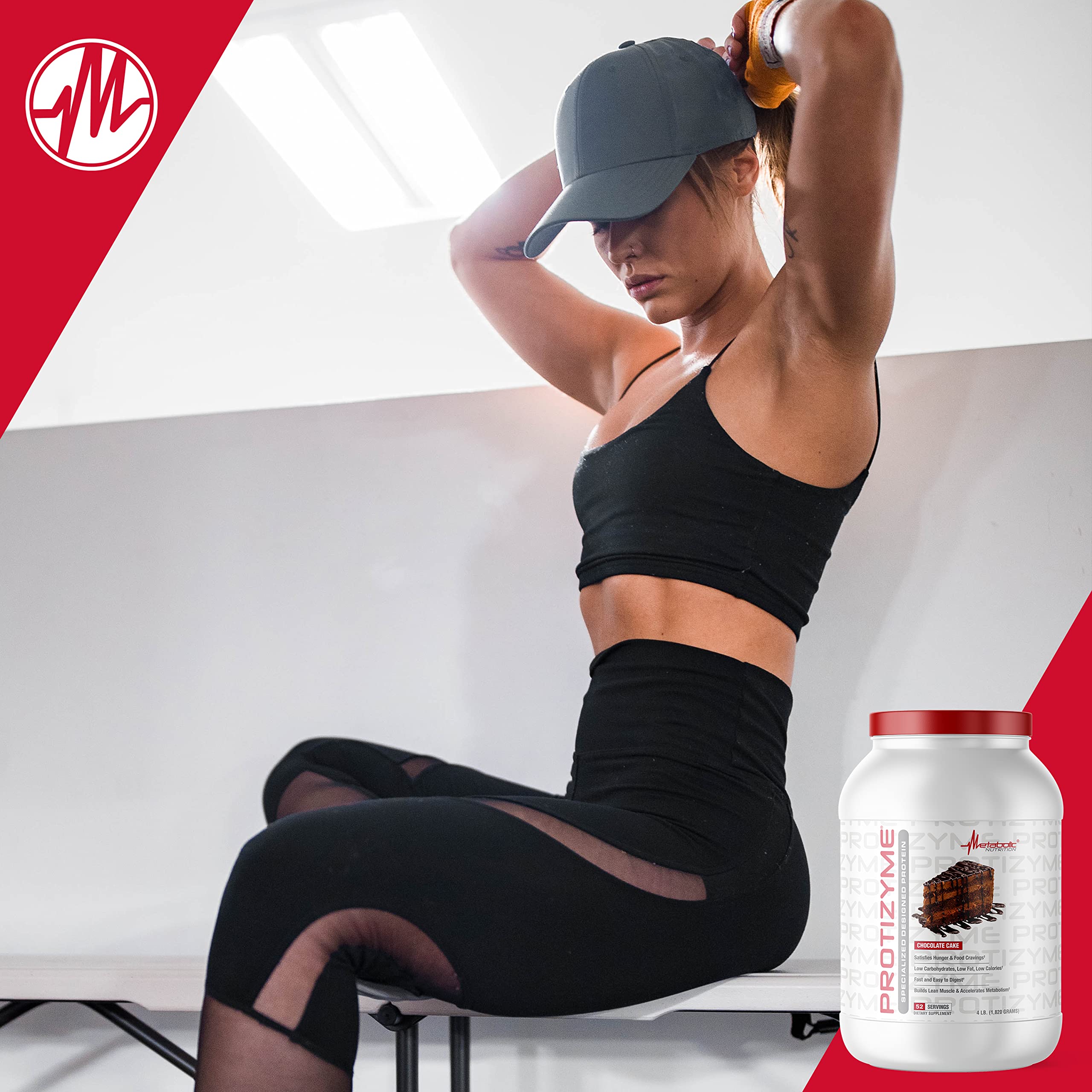 Metabolic Nutrition, Protizyme, 100% Whey Protein Powder, High Protein, Low Carb Metabolic Nutrition