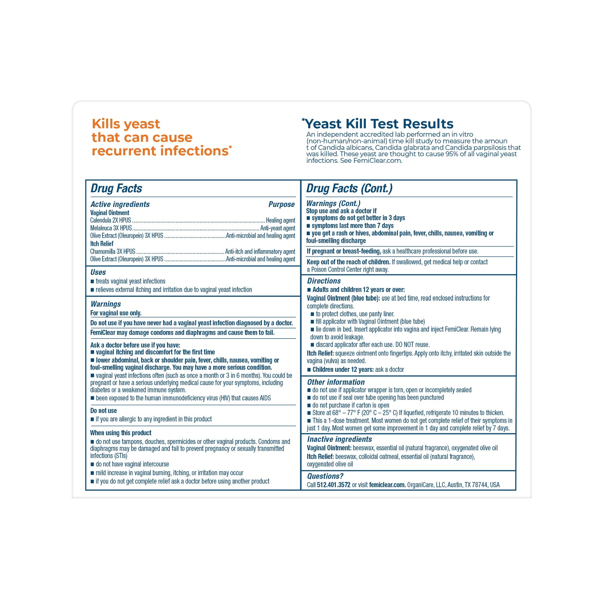 FemiClear 1-Day Dose Restoratives Complex Probiotic Bundle FemiClear
