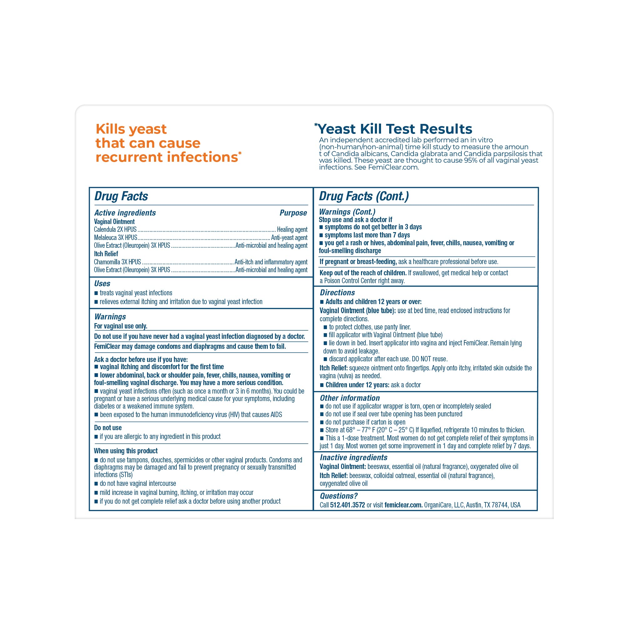 FemiClear 1-Day Dose Restoratives Complex Probiotic Bundle FemiClear
