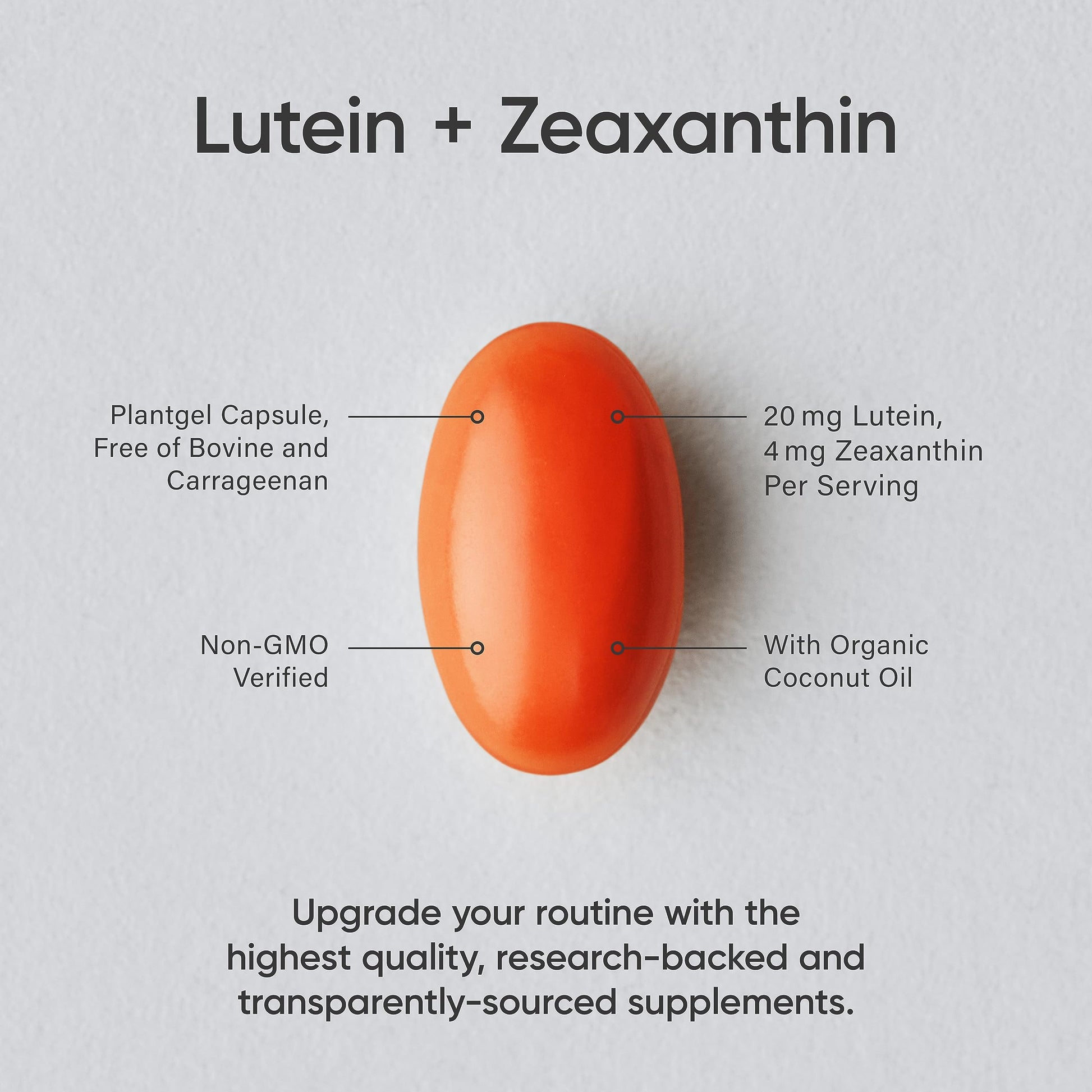 Sports Research Vegan Lutein + Zeaxanthin (20mg) with Organic Coconut Sports Research