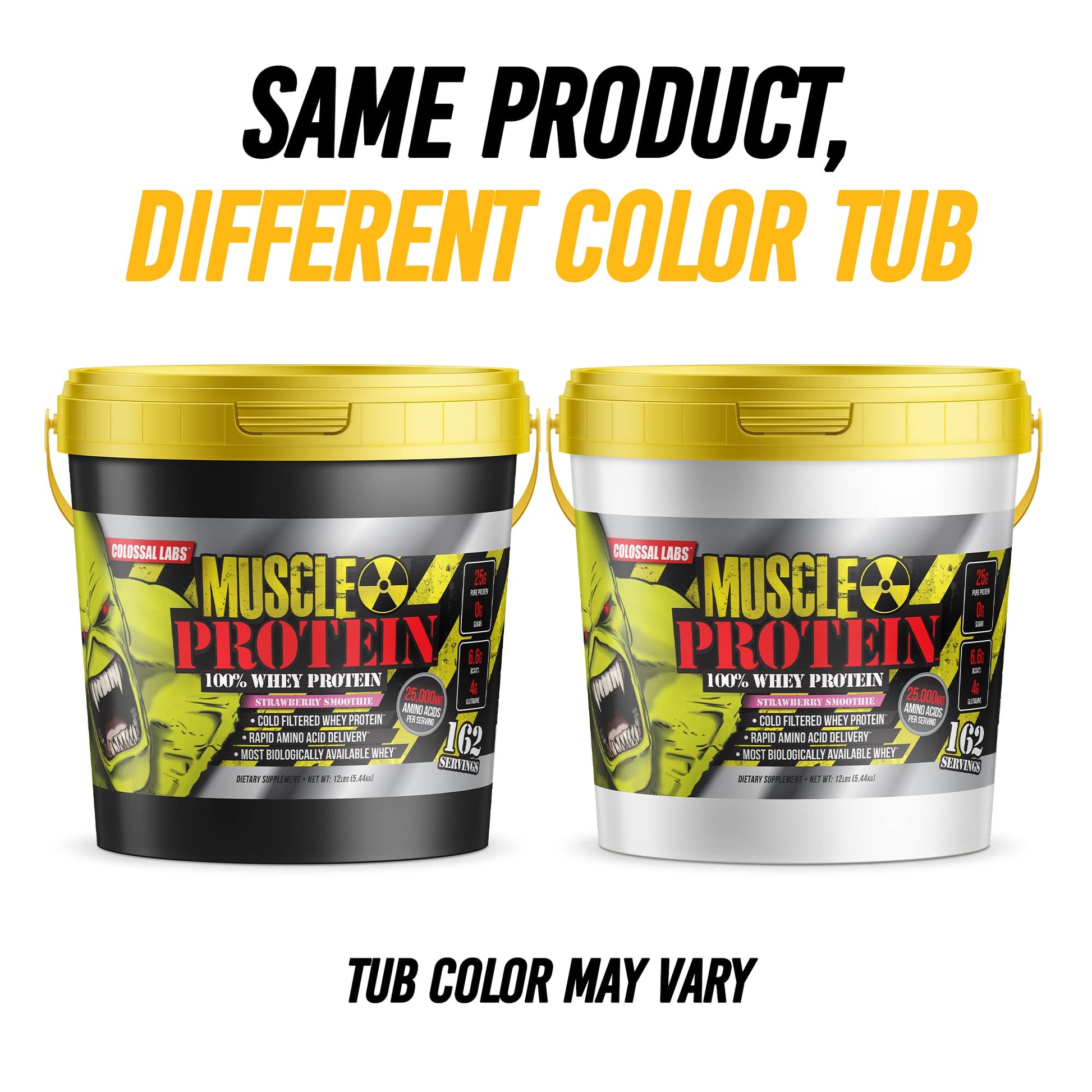 COLOSSAL LABS Muscle Protein Whey Powder [12 lbs/Pack of 1]-Strawberry Protein COLOSSAL LABS