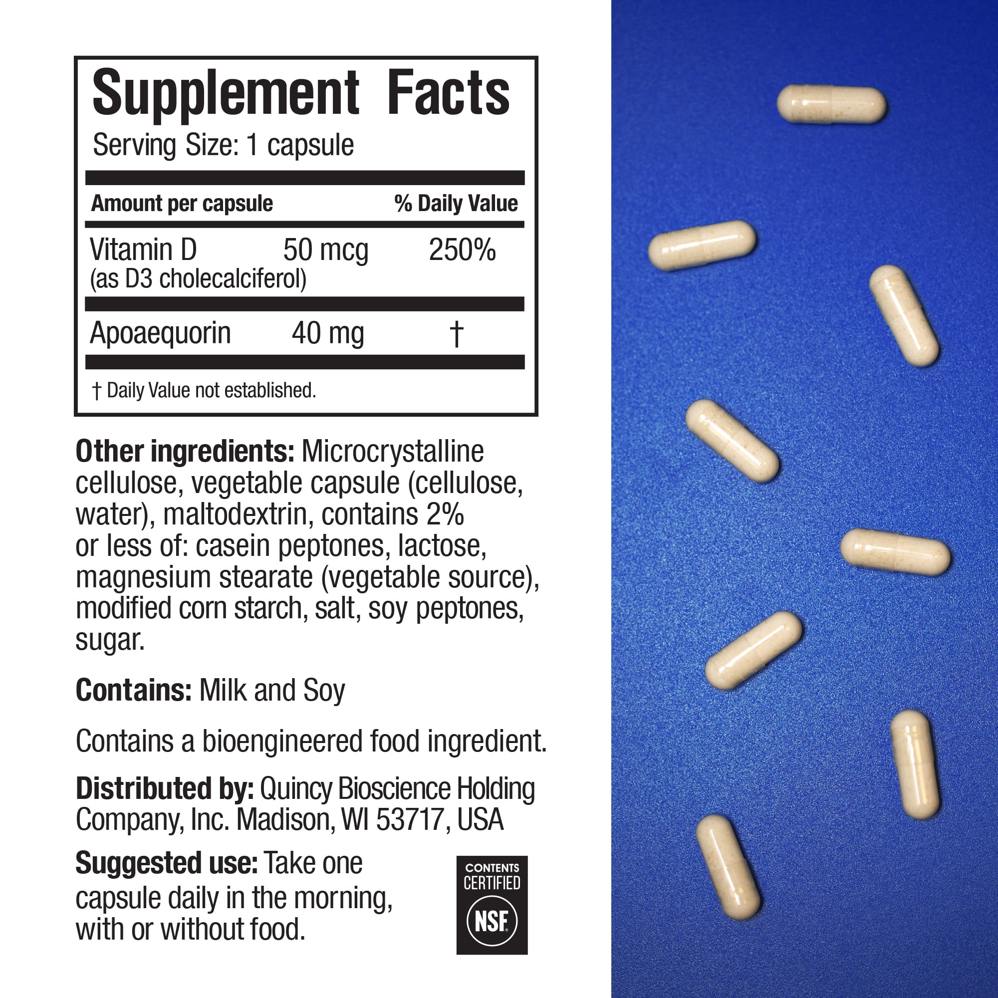 Prevagen Improves Memory - Professional Formula 40mg, 30 Capsules |1 Pack| with Apoae Prevagen