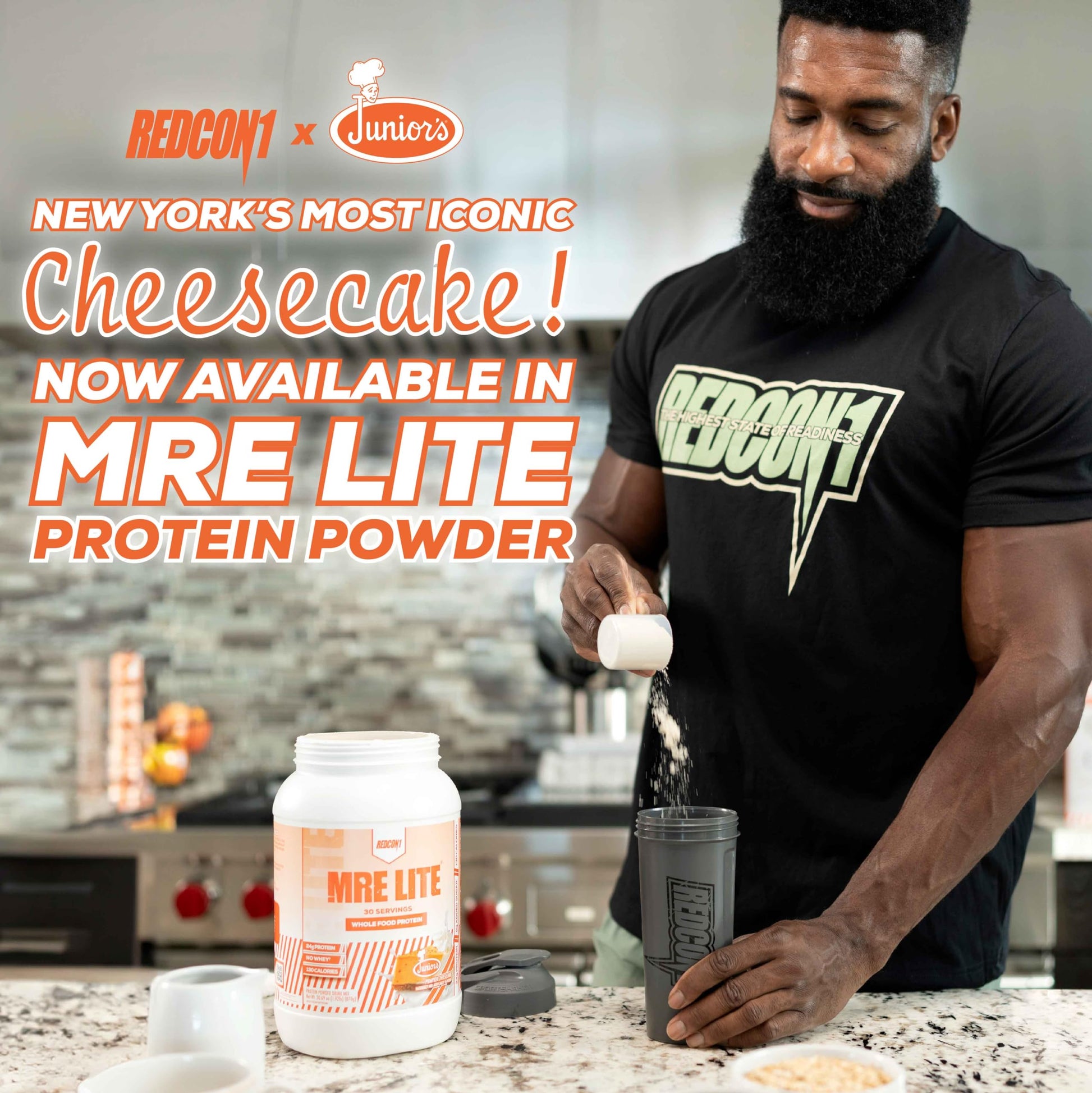 REDCON1 MRE Lite Whole Food Protein Powder, Juniors, Pumpkin Cheesecake - Low Carb REDCON1