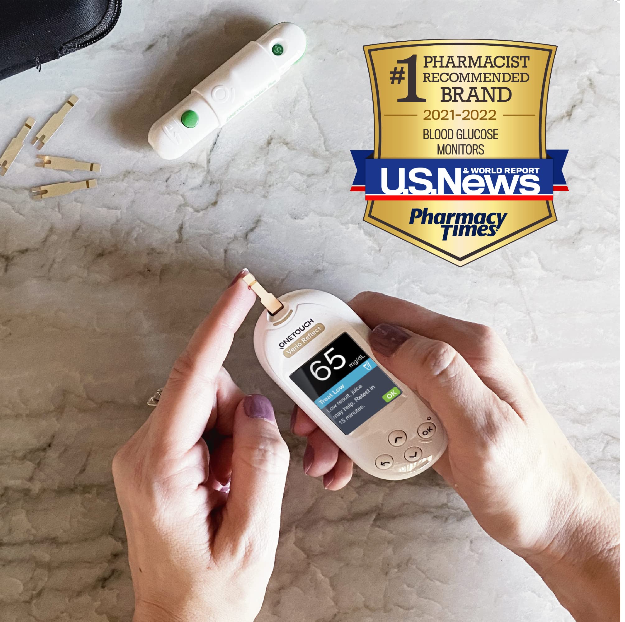 OneTouch Verio Test Strips for Diabetes Value Pack - 180 Count | Diabetic OneTouch