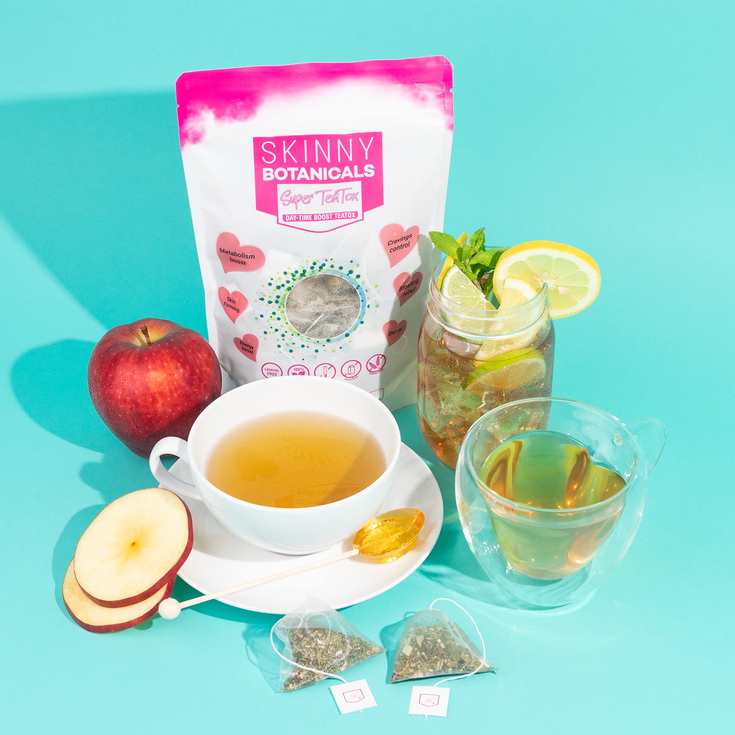 Skinny Botanicals Daytime Detox Tea for Body Cleanse All Natural - Laxative-Free, Supports Skinny Botanicals