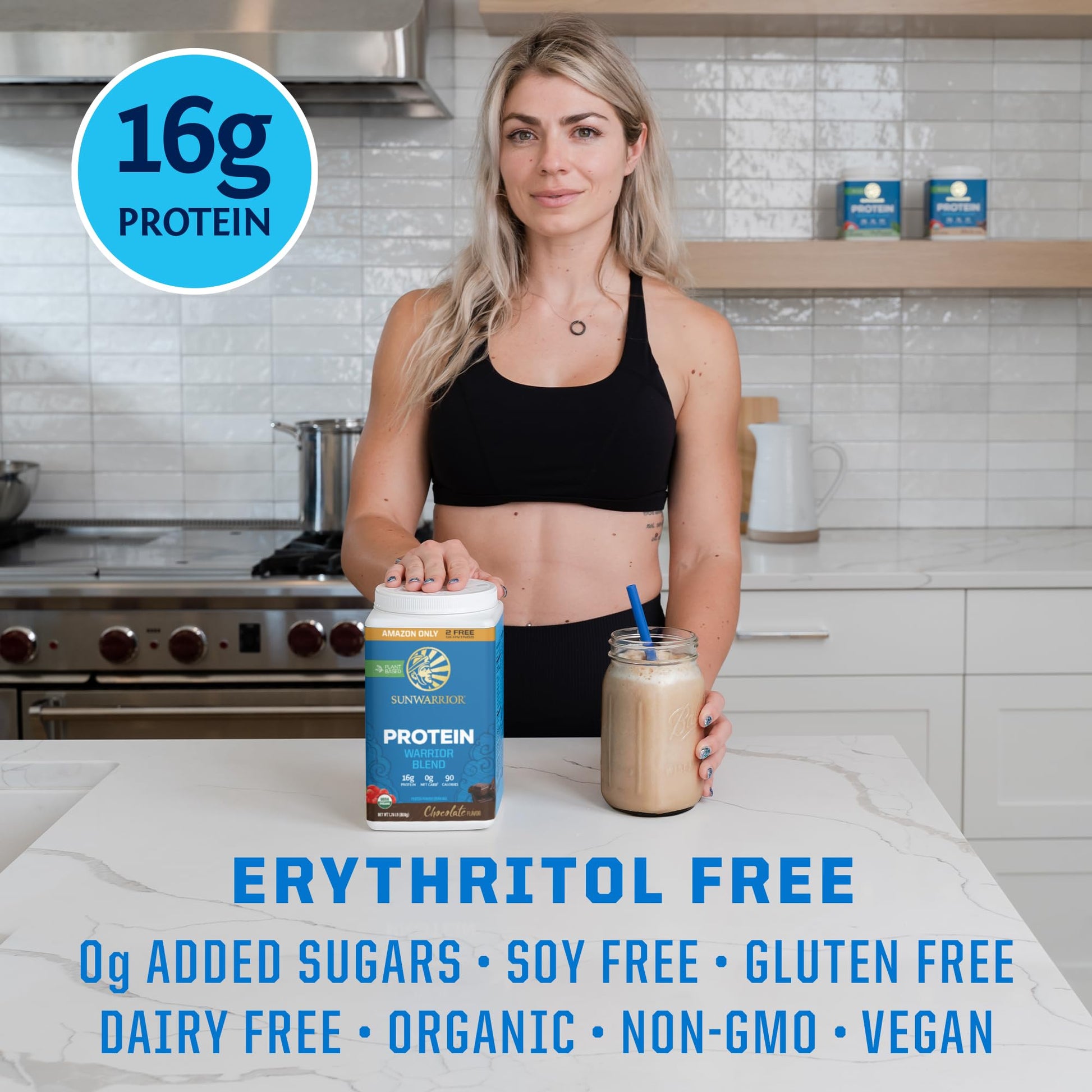 Vegan Protein Powder Plant-based Protein Powder USDA Organic | BCAA Amino Acids Sunwarrior