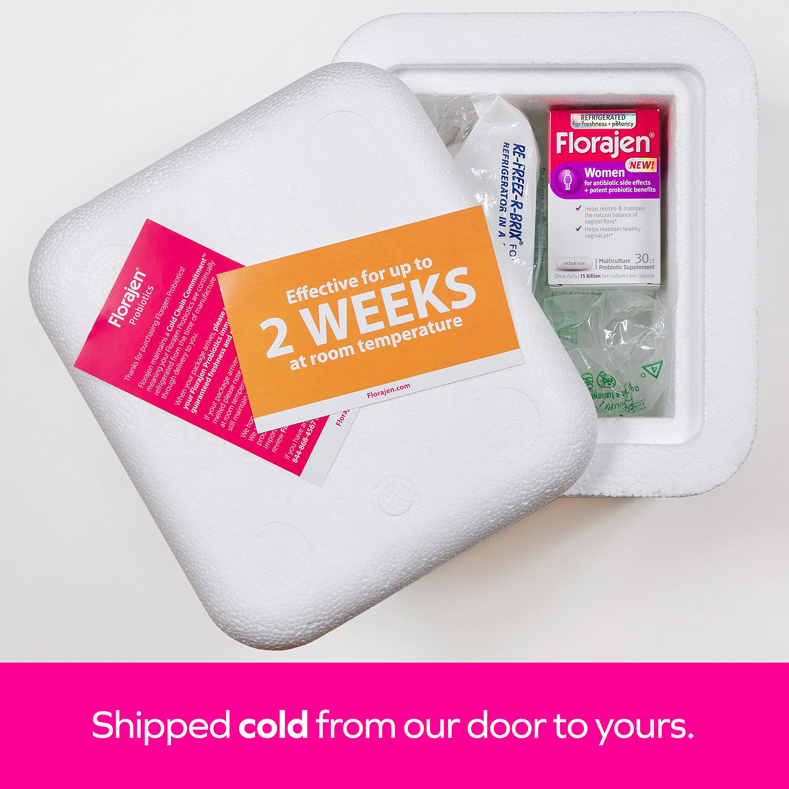 Florajen Women's Vaginal Probiotics, Provides Gut Health & Constipation Relief For Adults And Bloating Relief Florajen