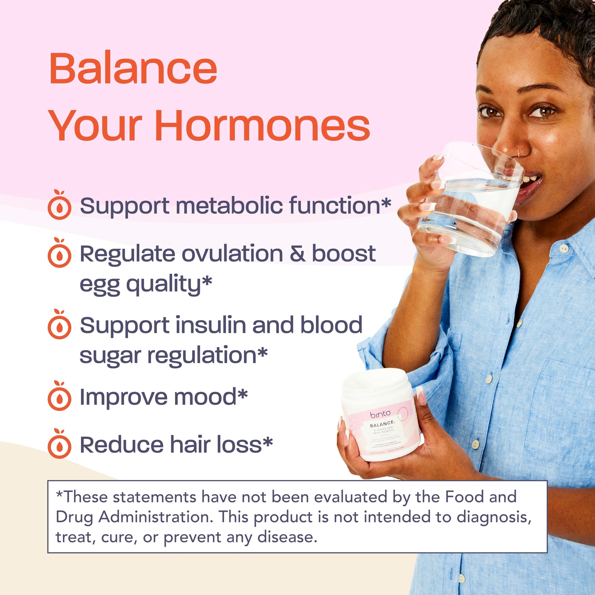 Binto Inositol Powder Mix | 60-Day Supply | 40:1 Ratio of Myo and D-Chiro Inositol Binto