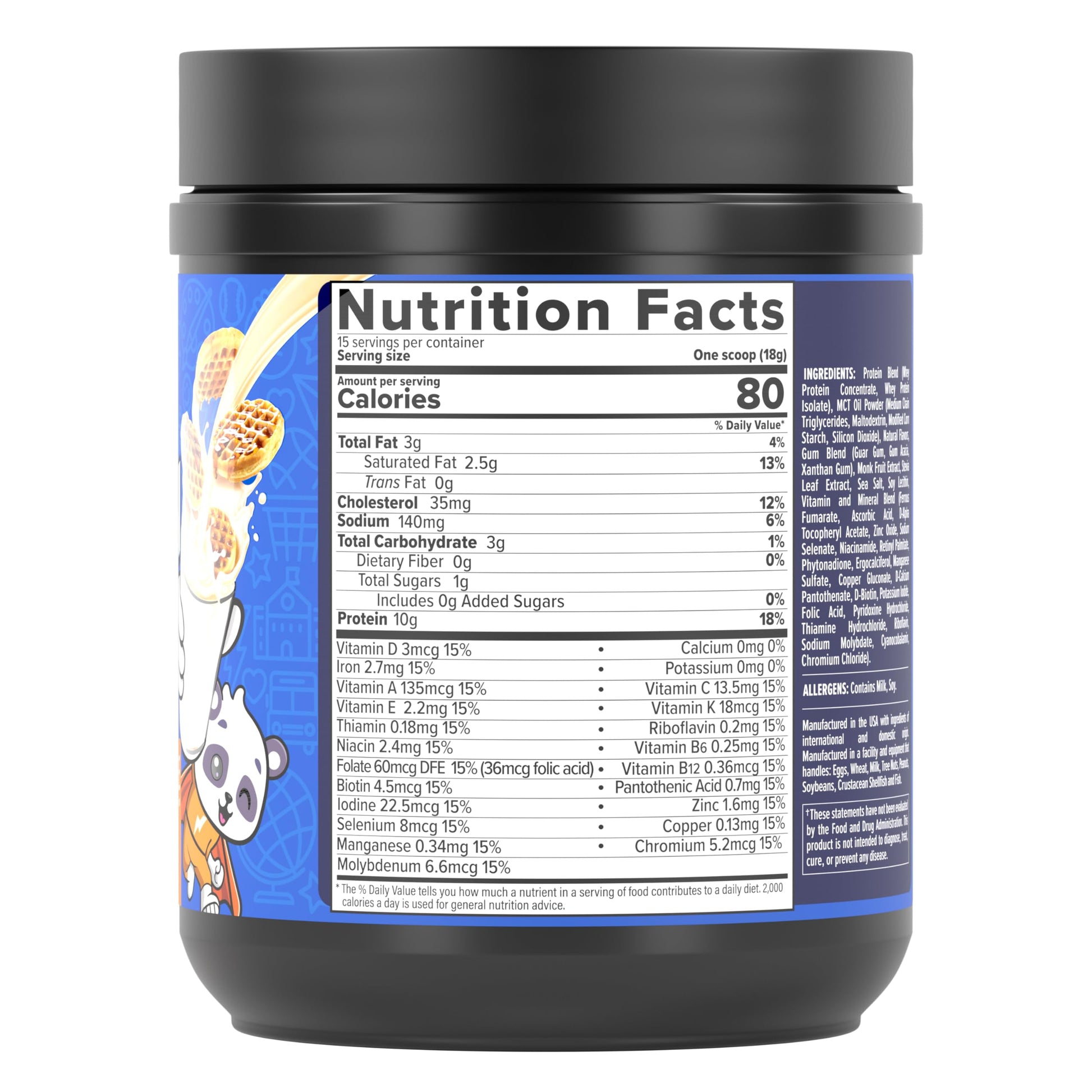 InnoSupps Power Up Protein for Kids Wow Waffle Flavor: Delicious Whey Nutrition InnoSupps