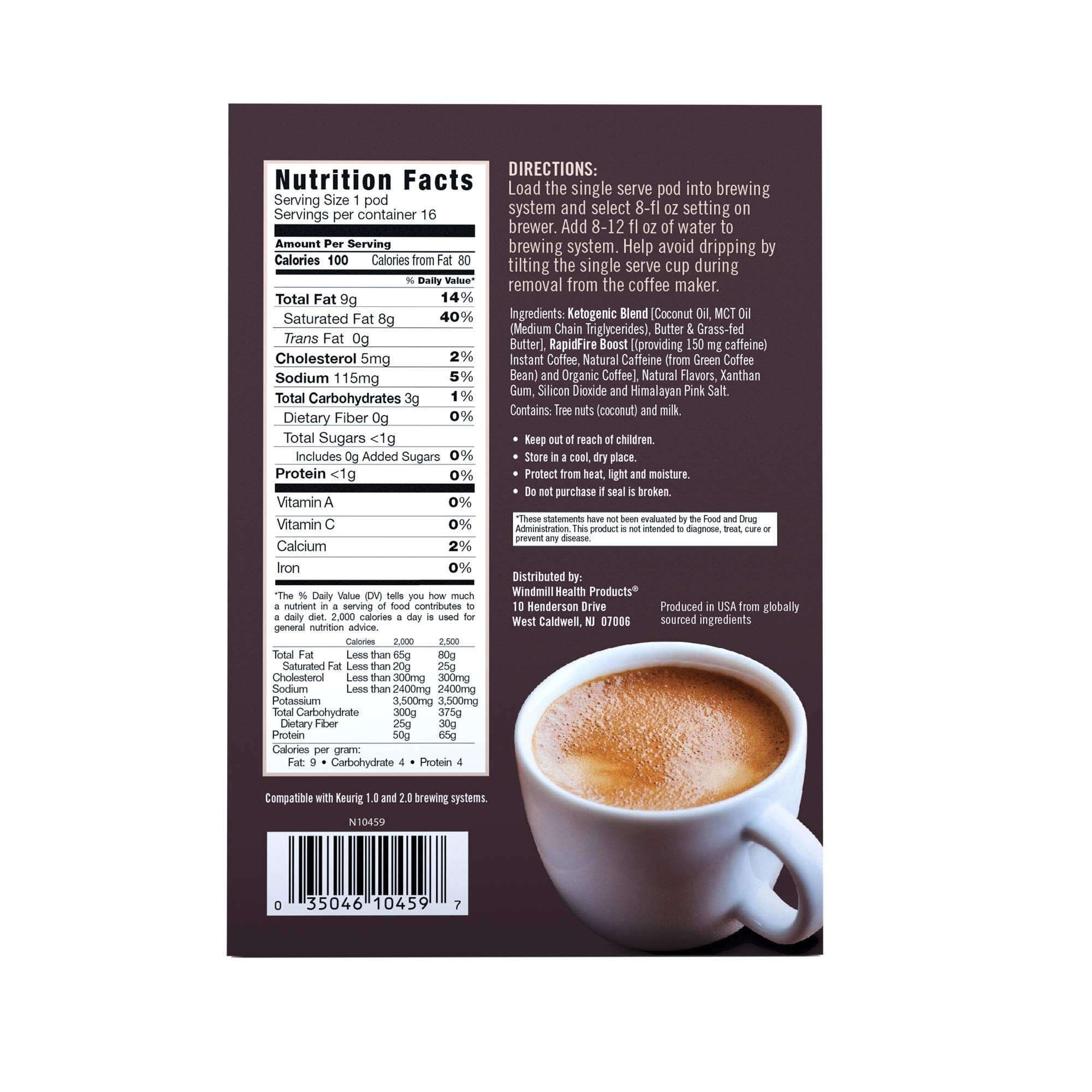 Rapidfire French Vanilla Ketogenic High Performance Keto Coffee Pods, Supports Energy Rapid Fire