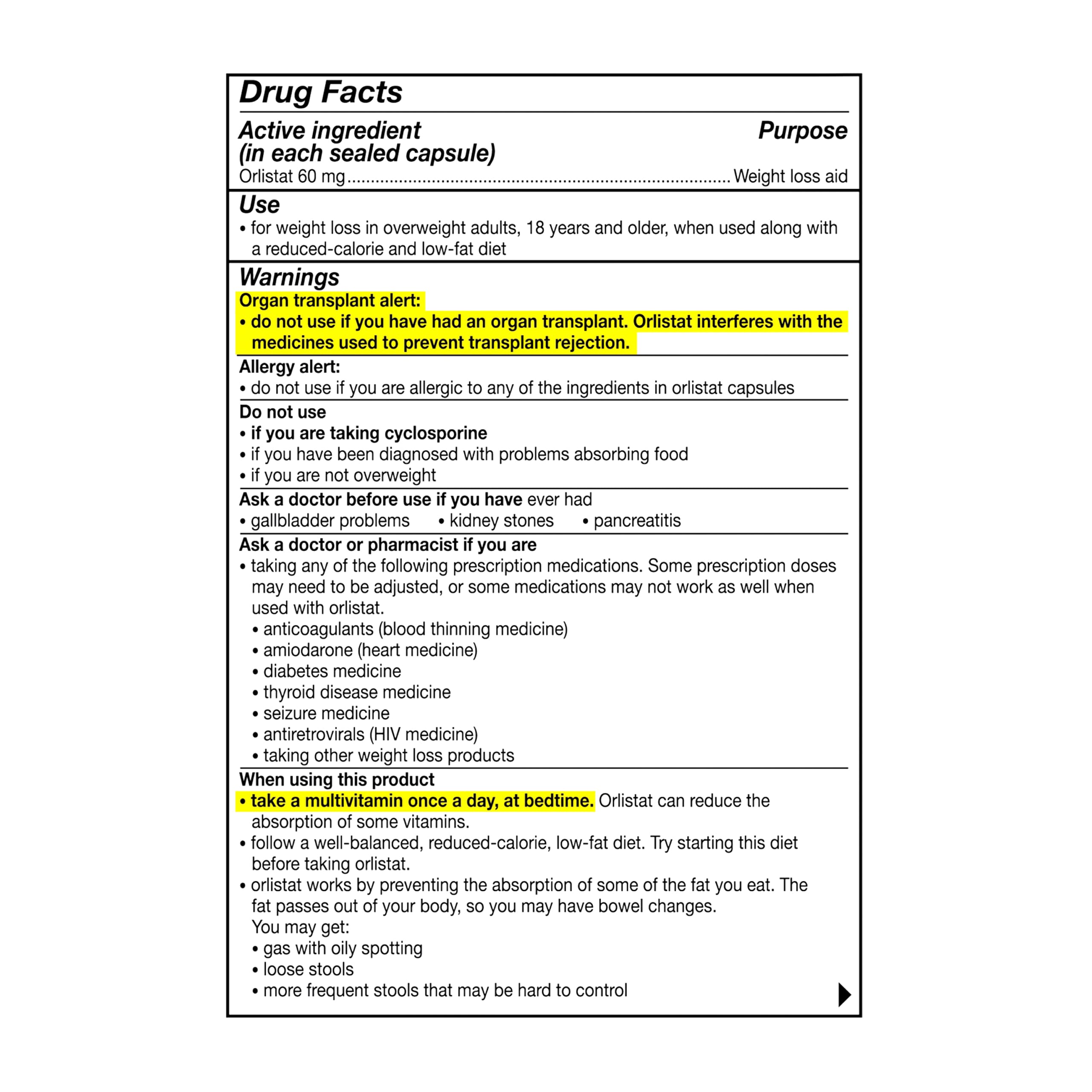 alli Diet Weight Loss Supplement Pills, Orlistat 60Mg Capsules, 170 Count alli