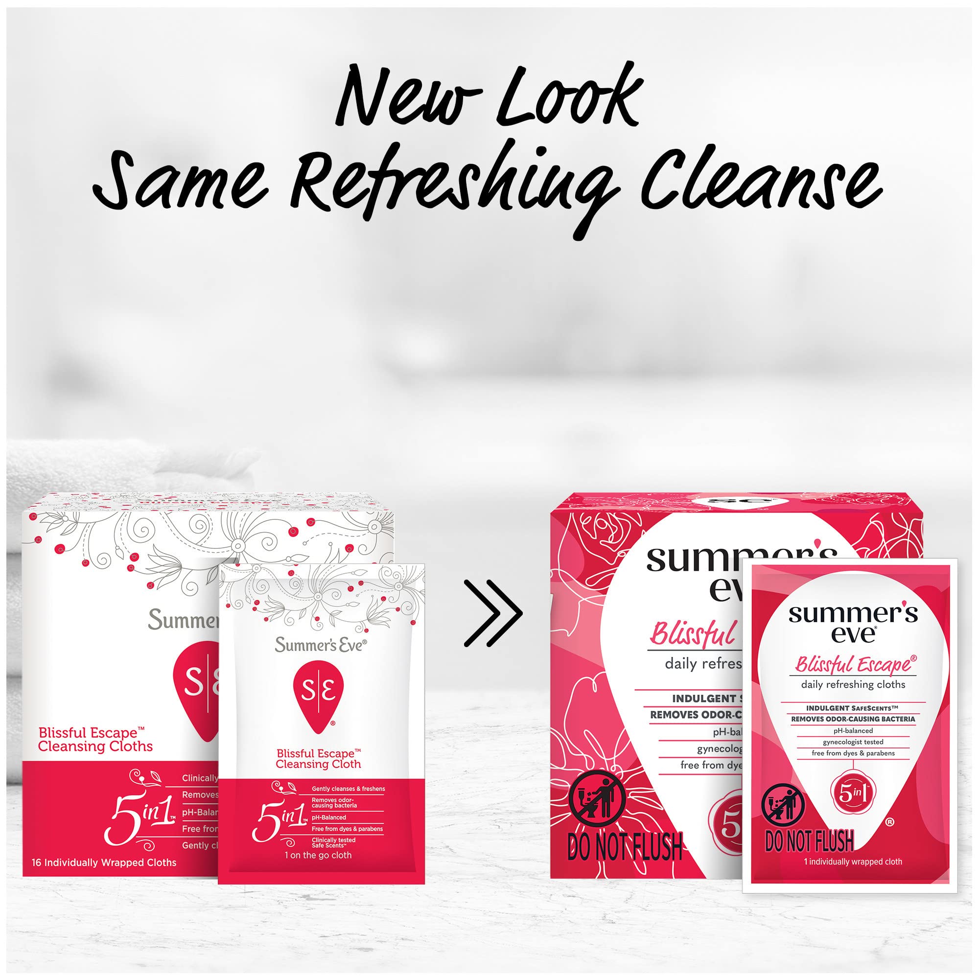 Summer's Eve Blissful Escape Daily Refreshing Feminine Wipes, Removes Summer's Eve