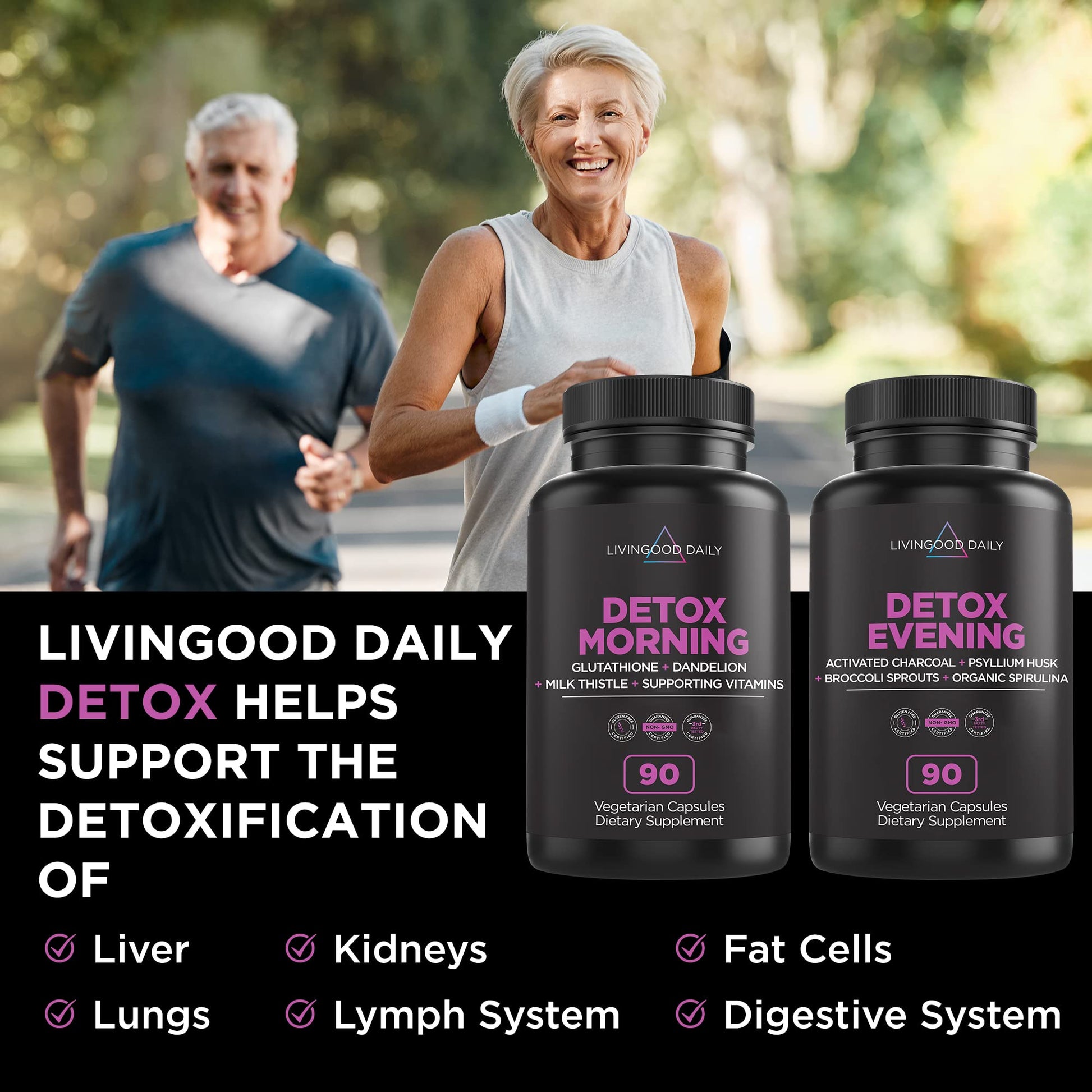 Livingood Daily Detox Pills - Full Body Detox Cleanse for Women & Men with Milk Thistle Livingood Daily