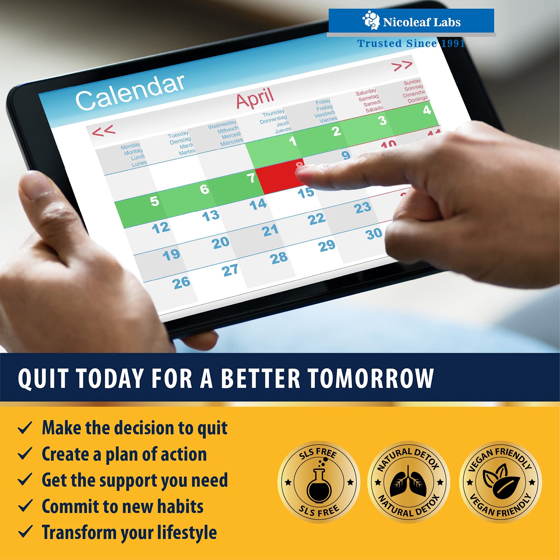 Smoker's Cleanse - Quit Smoking Aid & Respiratory Support - Made in USA NICOLEAF LABS