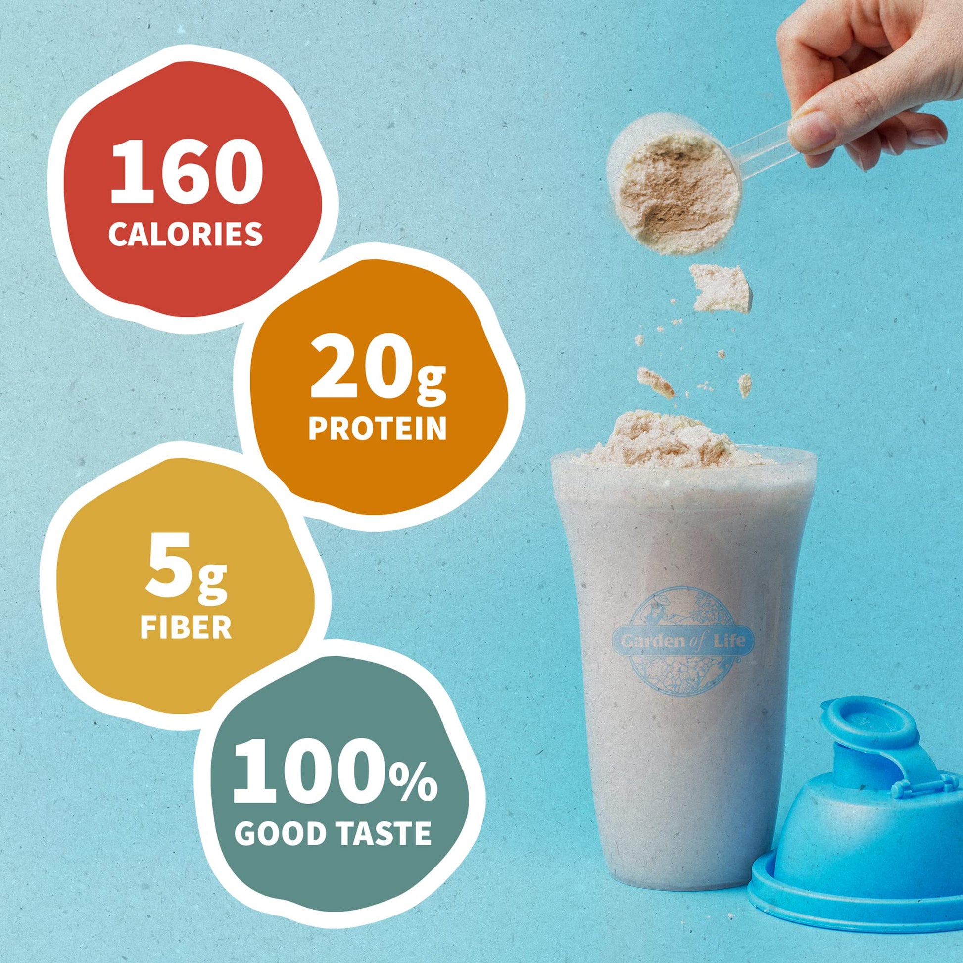 Garden of Life Creamy Vanilla Cookie Protein Powder + Oatmilk 20g Organic Vegan Plant Garden of Life