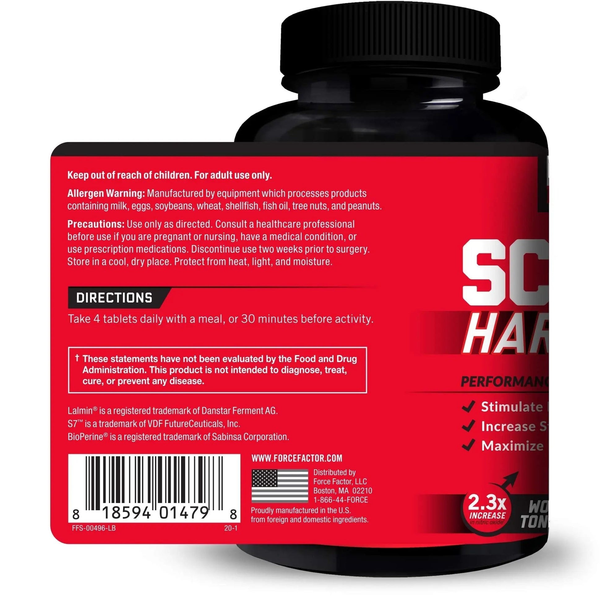 Force Factor Score! Hardcore Nitric Oxide Booster Supplement for Men with L-Citrulline Force Factor