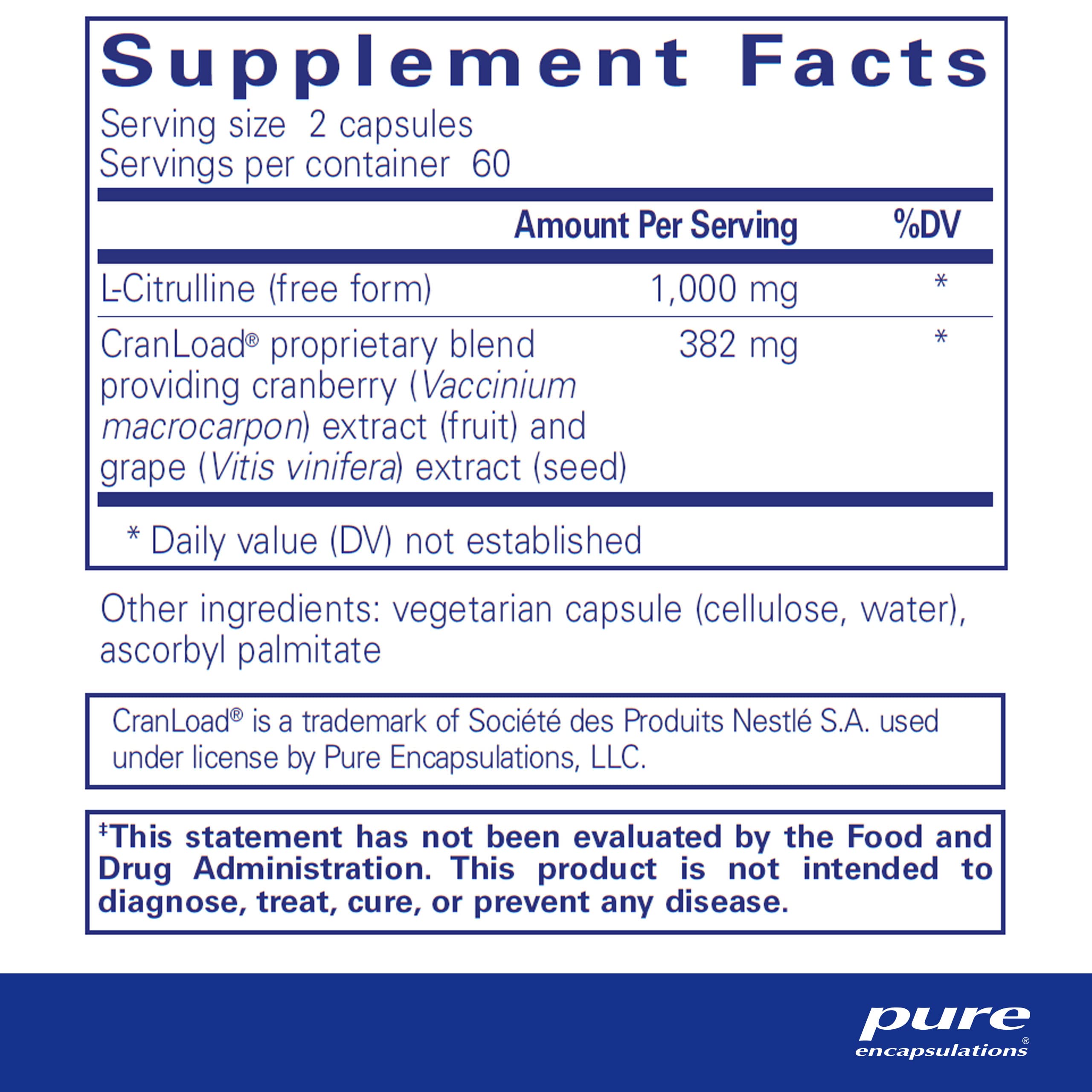 Pure Encapsulations Nitric Oxide Ultra (Capsules) - Supplement Supports Nitric Oxide Pure Encapsulations