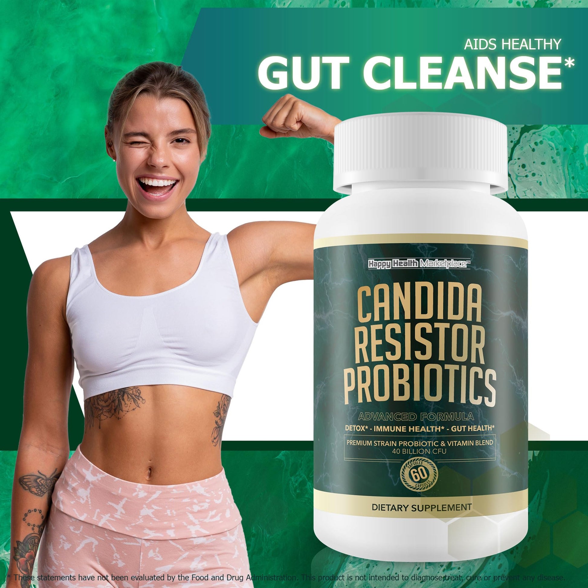 Candida Resistor Probiotics - Our Best Candida Support Capsules - Our Pills for Candida Happy Health Marketplace