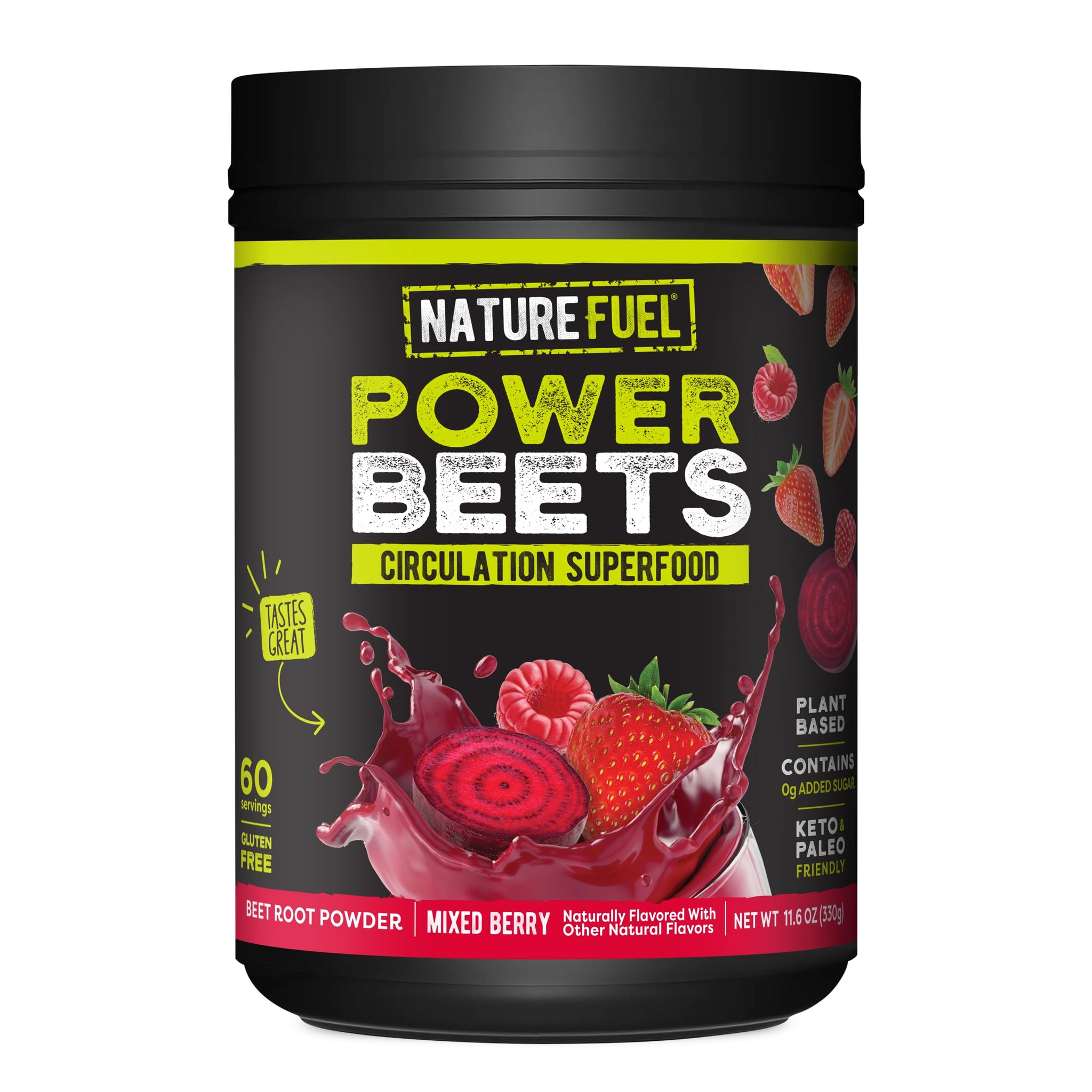 Nature Fuel Power Beets Powder, Delicious Acai Berry Pomegranate, Concentrated Superfood