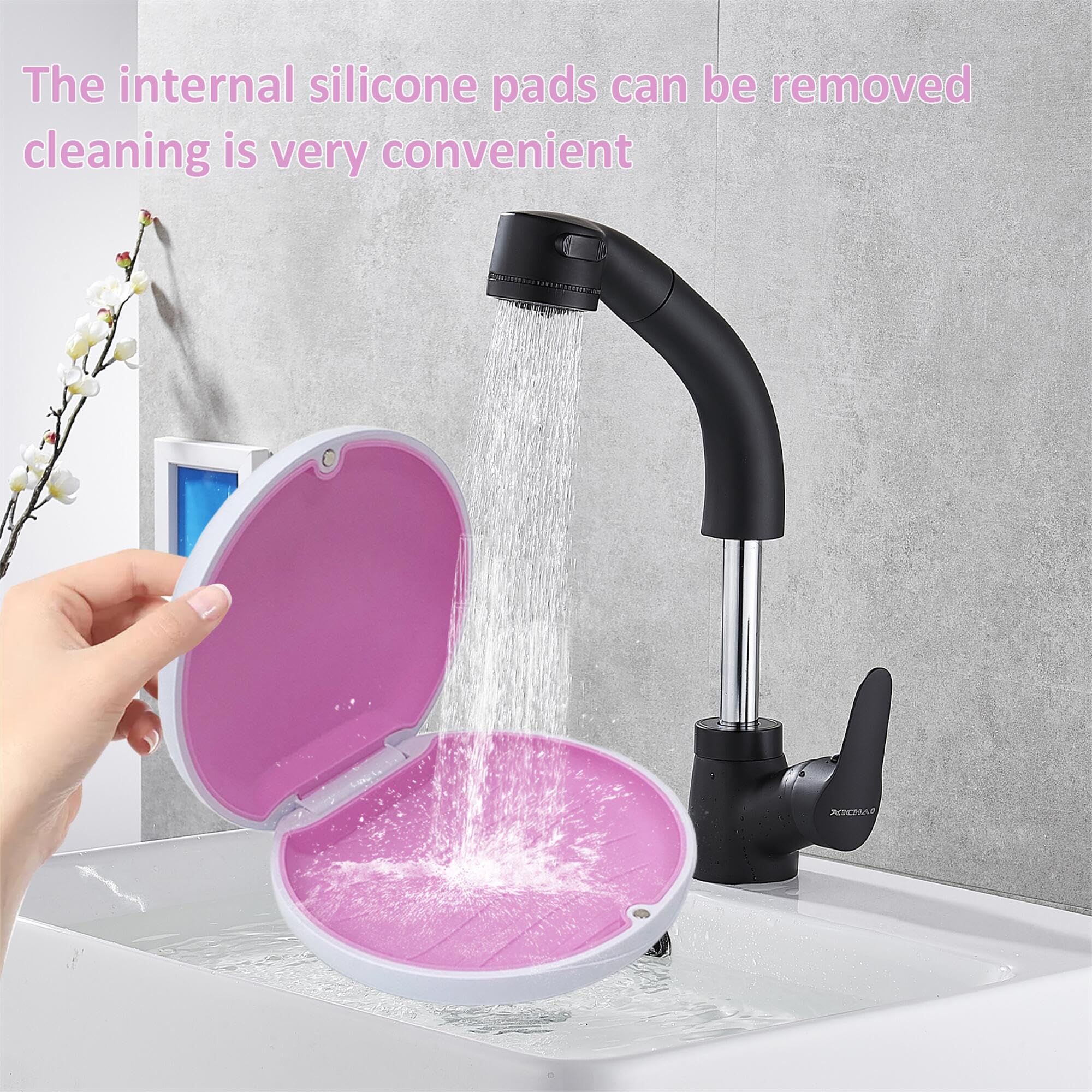 Retainer Case,Cute Slim Aligner Case Compatible with Invisalign,Retainer Holder with Aligner Remover Maoerdental