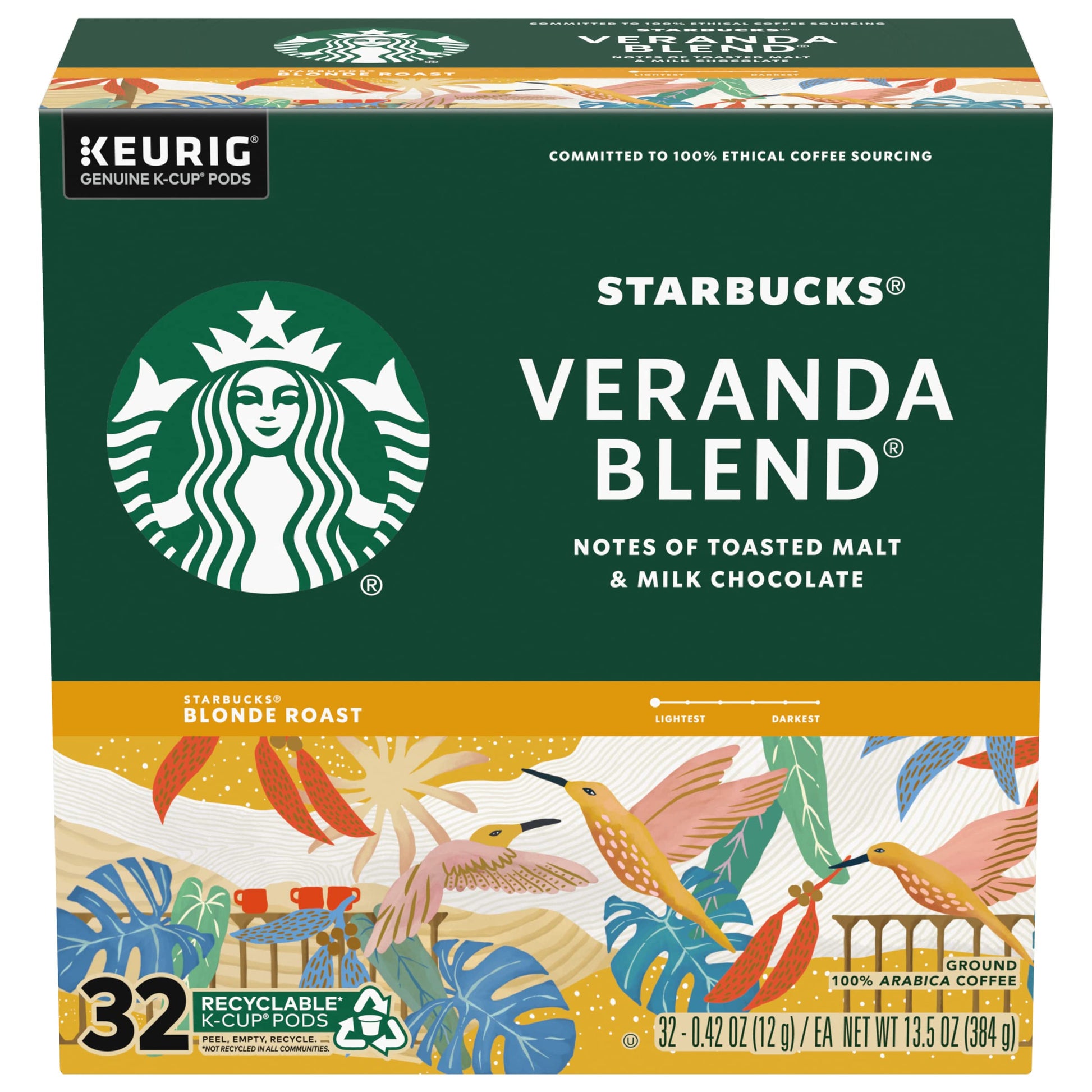 Starbucks Veranda Blend Coffee K-Cups,4/24 Pack-96 K-Cups Starbucks