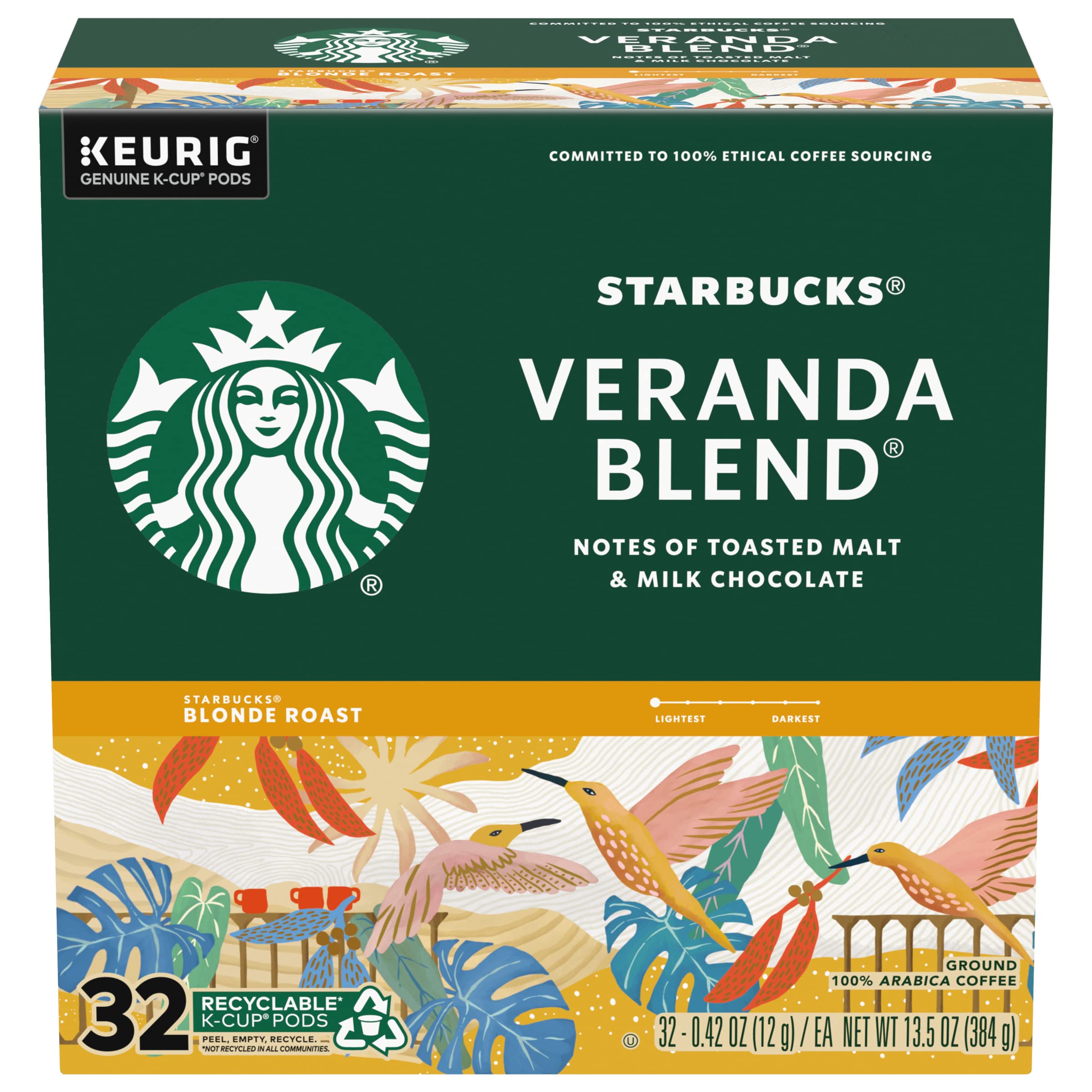 Starbucks Veranda Blend Coffee K-Cups,4/24 Pack-96 K-Cups Starbucks
