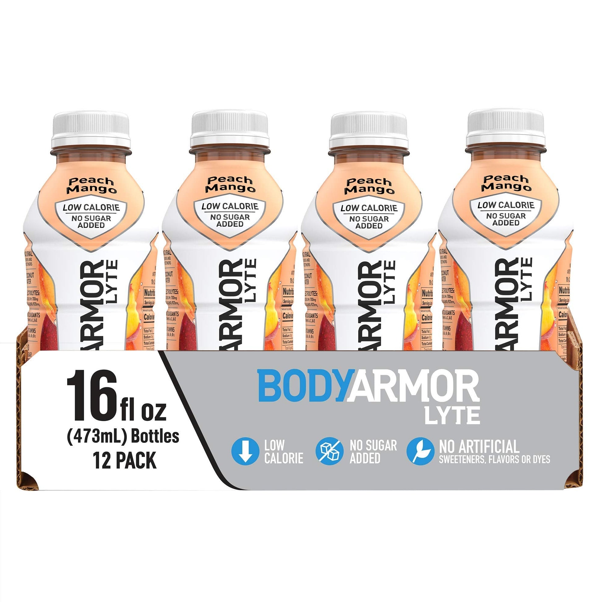 BODYARMOR LYTE Sports Drink Low-Calorie Sports Beverage, Peach Mango, Coconut BODYARMOR