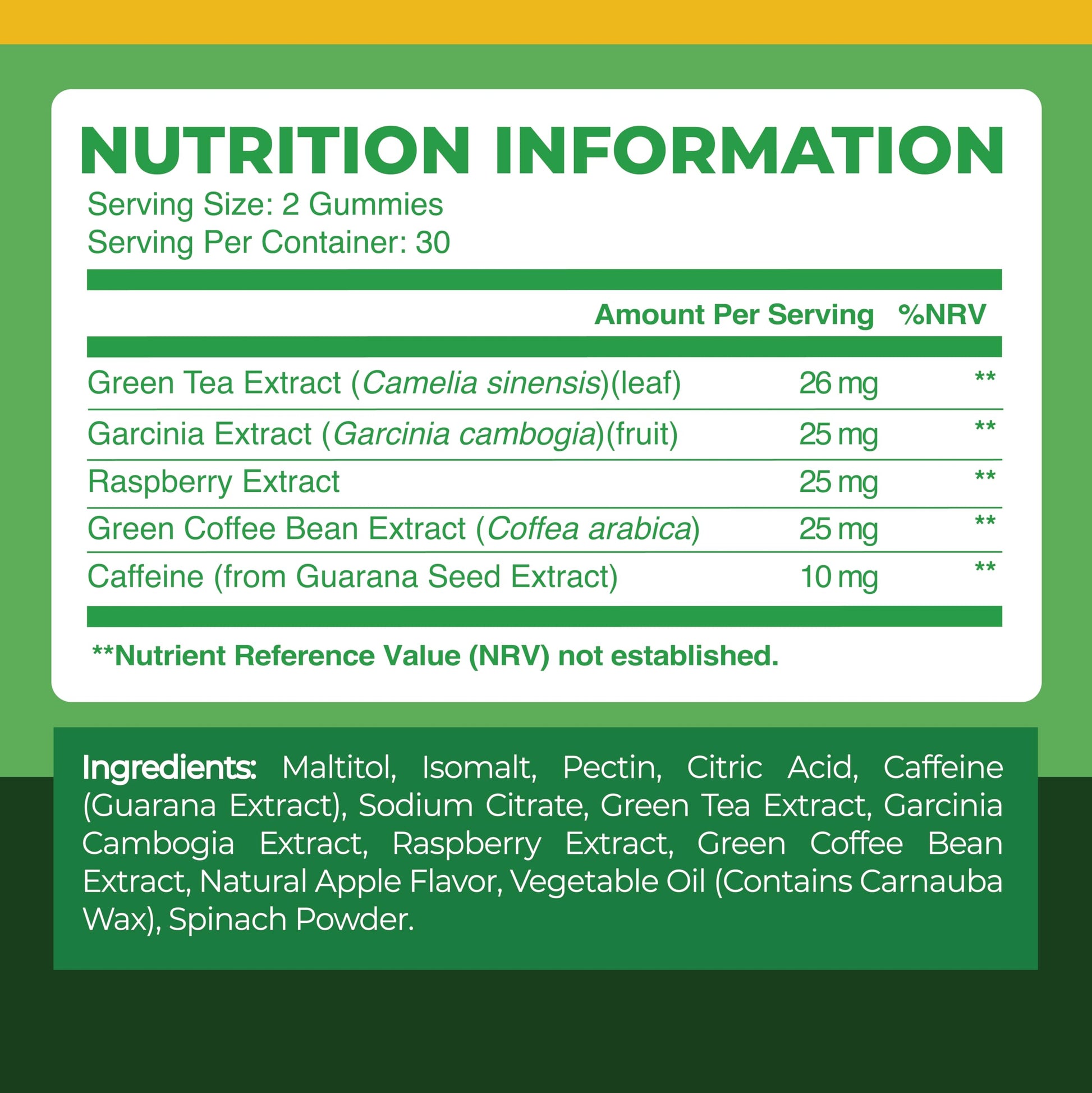 Nobi Nutrition Green Tea Fat Burner Gummies for Weight Loss | Metabolism Boost Nobi Nutrition