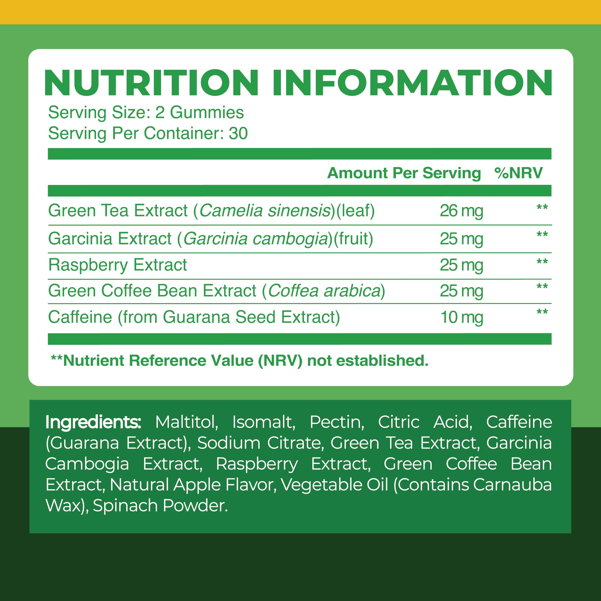 Nobi Nutrition Green Tea Fat Burner Gummies for Weight Loss | Metabolism Boost Nobi Nutrition