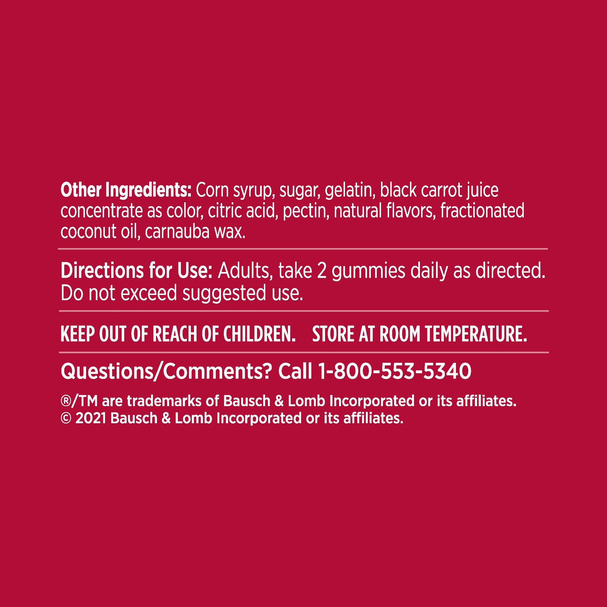 Ocuvite Vitamin & Mineral Supplement for Eye Health Adult Gummies Ocuvite