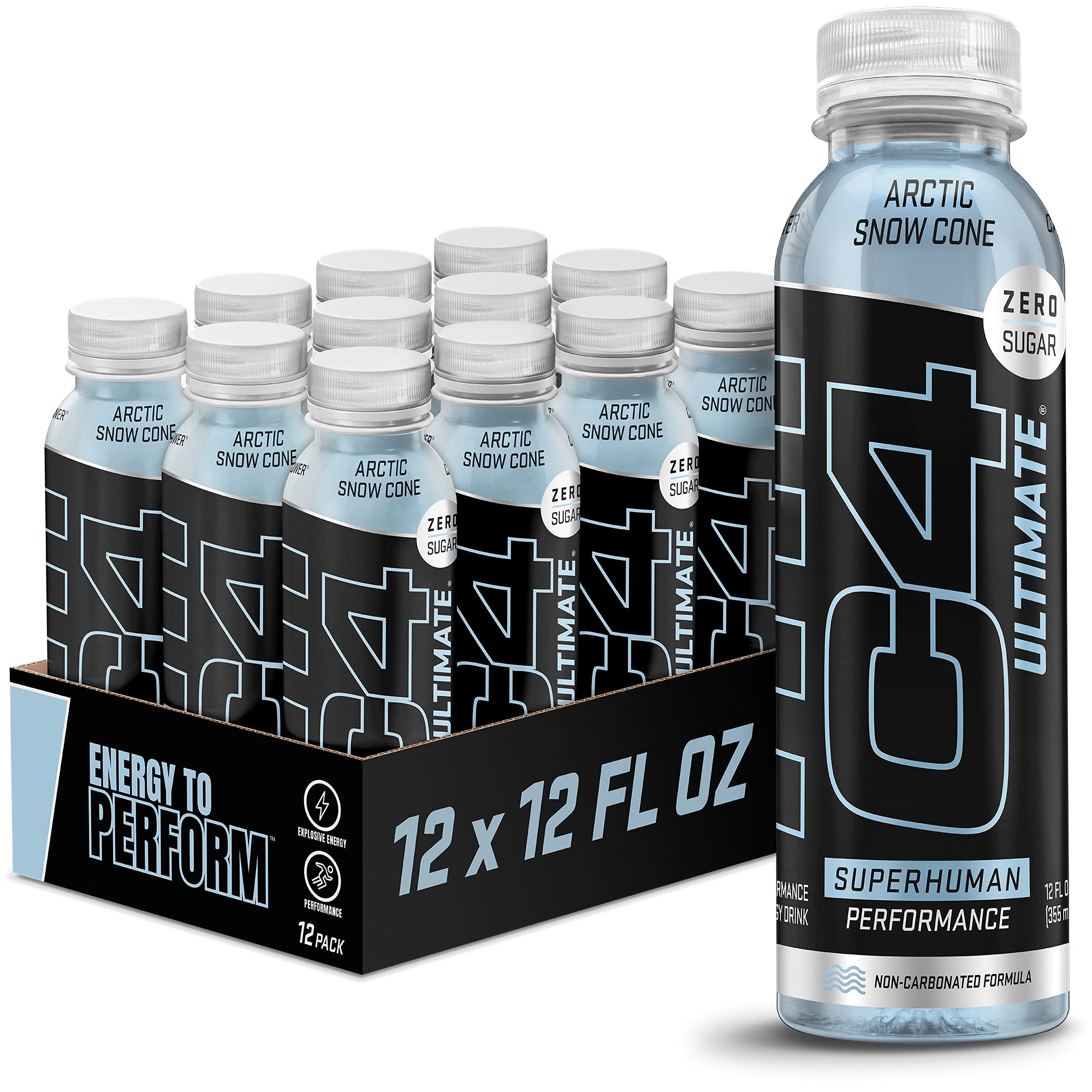 C4 Ultimate Non-Carbonated Zero Sugar Energy Drink, Pre Workout Drink + Beta Alanine