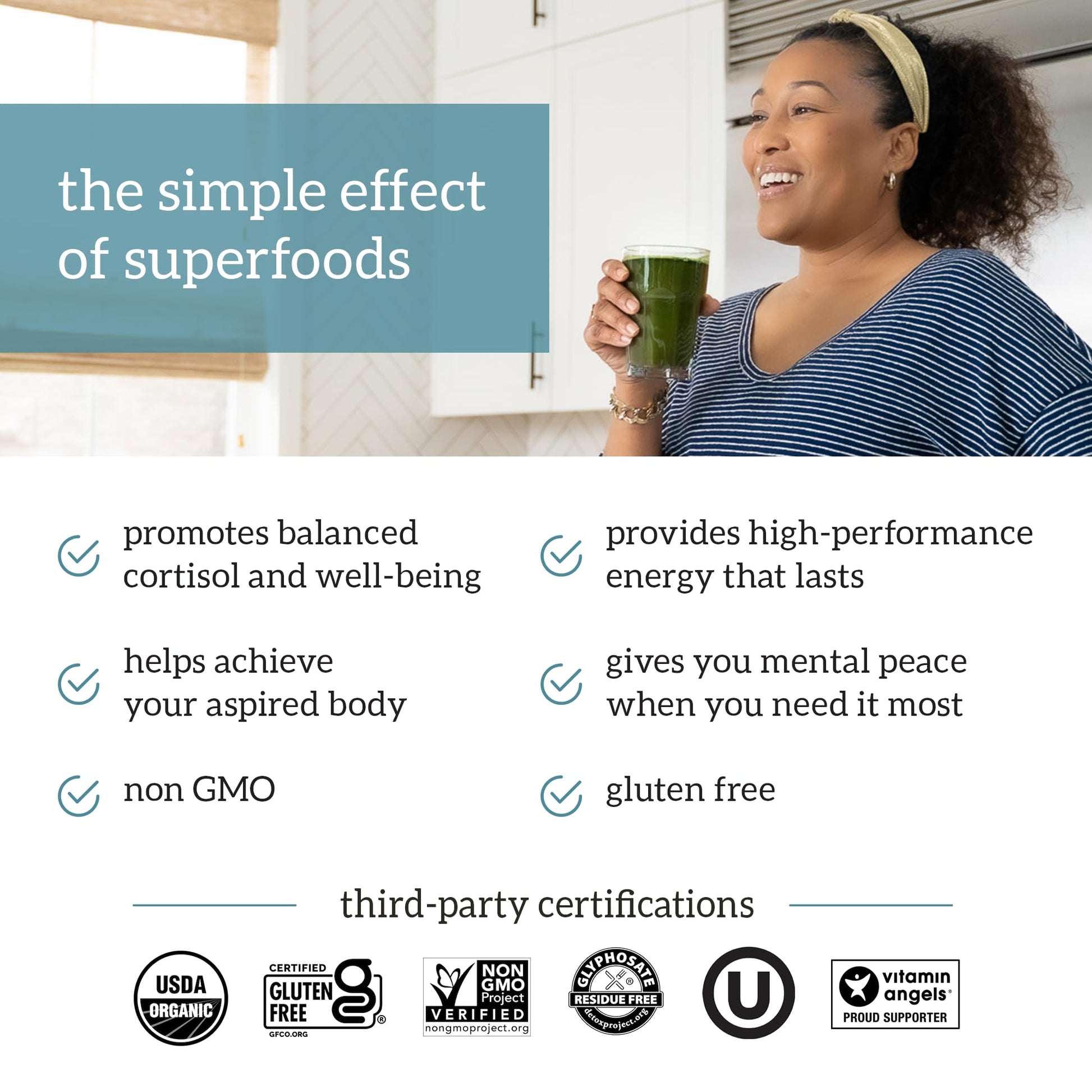 Organifi Green Juice - Powder Supplement with Organic Spirulina, Ashwagandha Organifi