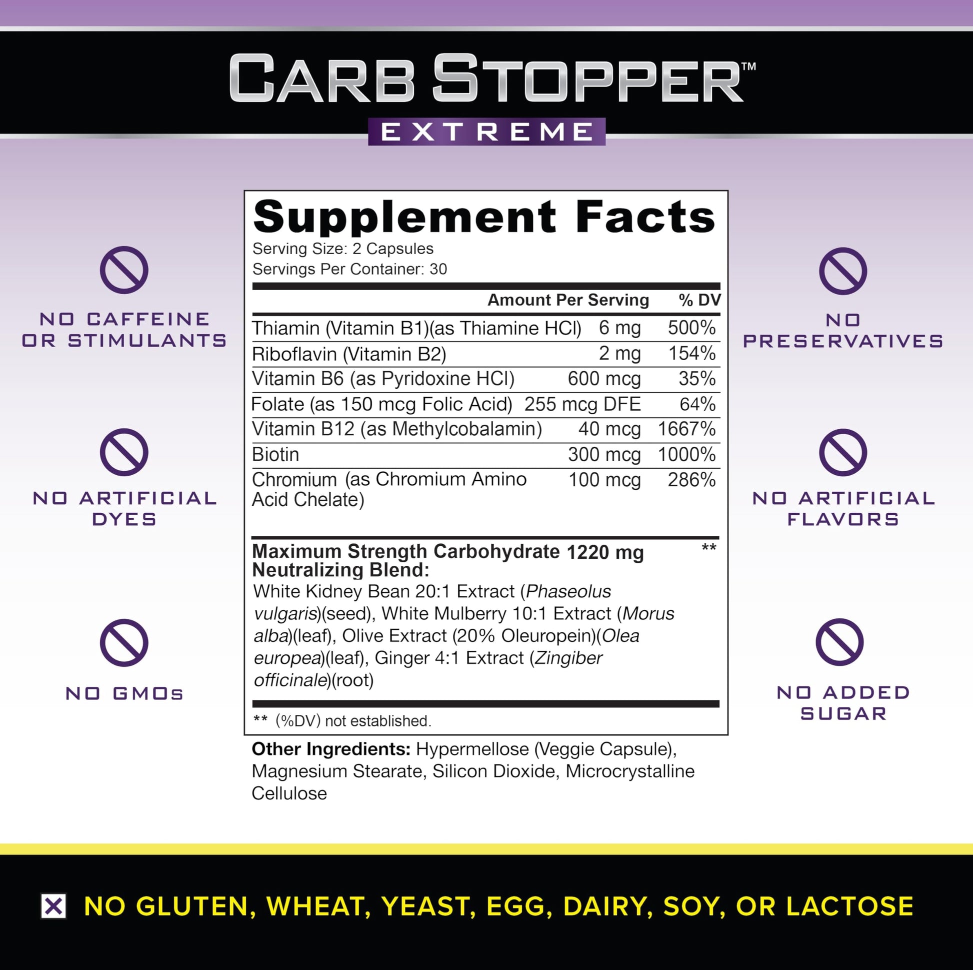 Carb Stopper Extreme (5 Bottles Maximum Strength, Natural Carbohydrate and Starch Carb Stopper Extreme