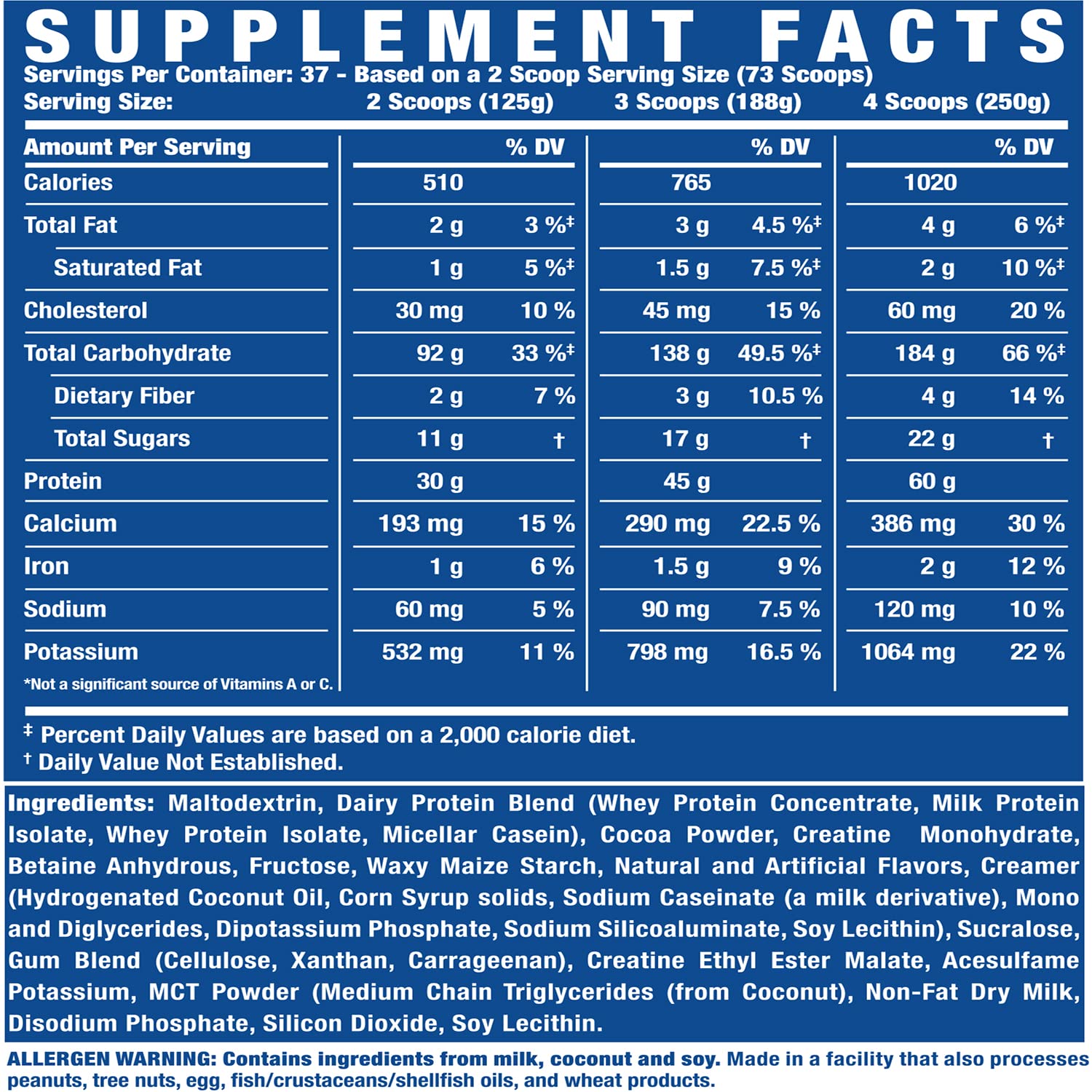 Ronnie Coleman Signature Series King Mass XL Mass Gainer Protein Powder, Muscle Ronnie Coleman Signature Series