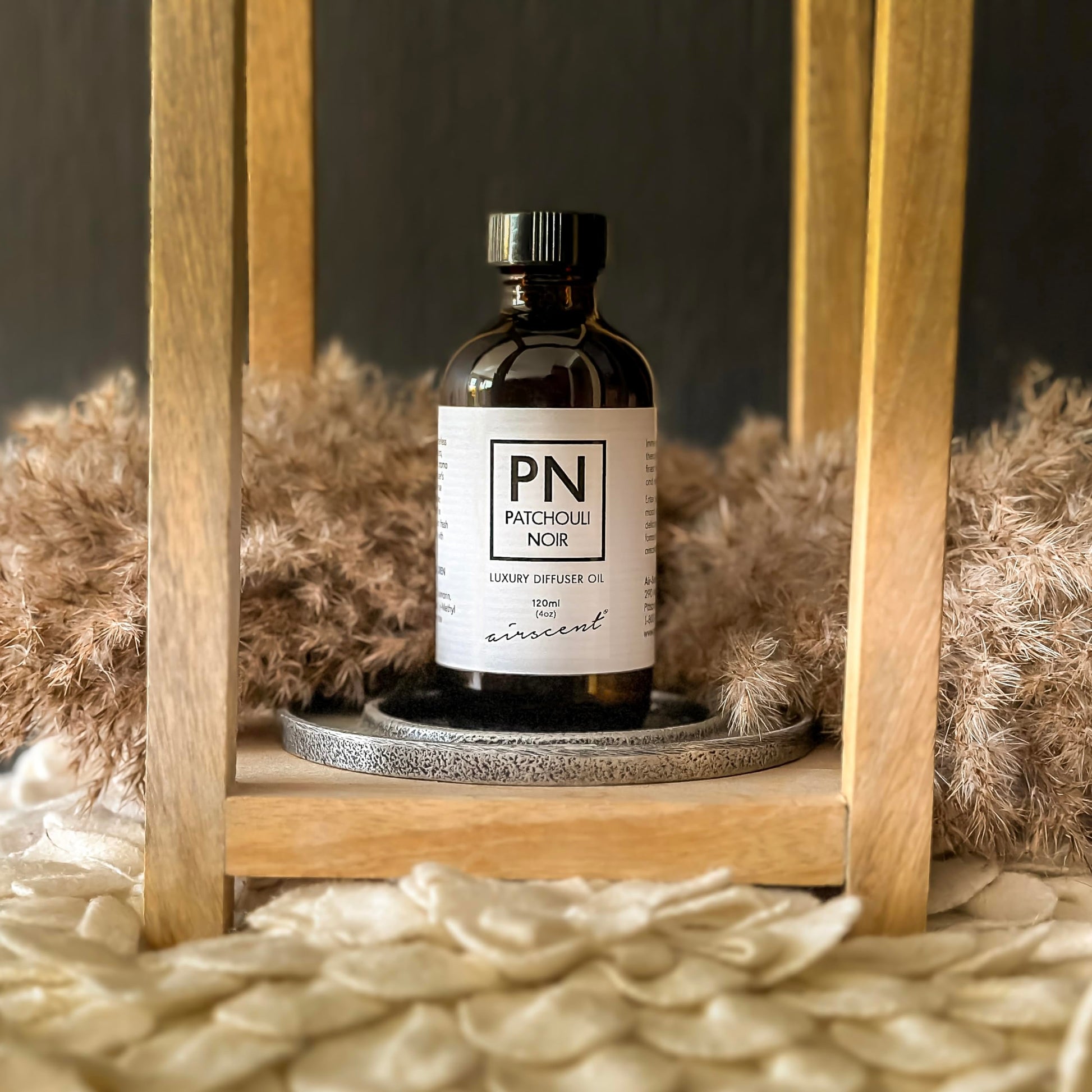 Patchouli Noir Diﬀuser Oil - Air-Scent Aroma and Essential Oil Blend - 120 Milliliter (4 ﬂ oz) Bottle Air-Scent