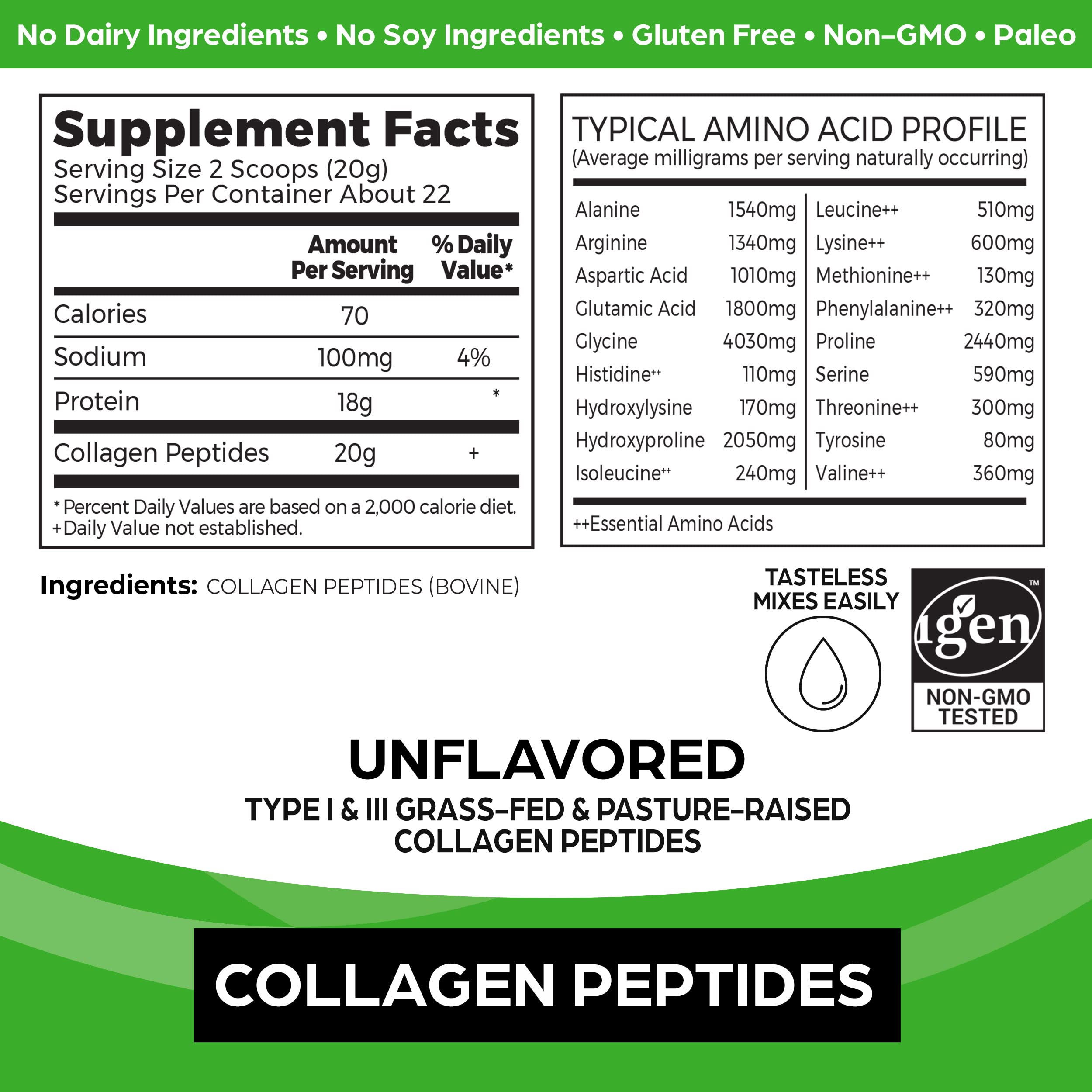 Orgain Collagen Peptides Unflavoured 454 g Orgain