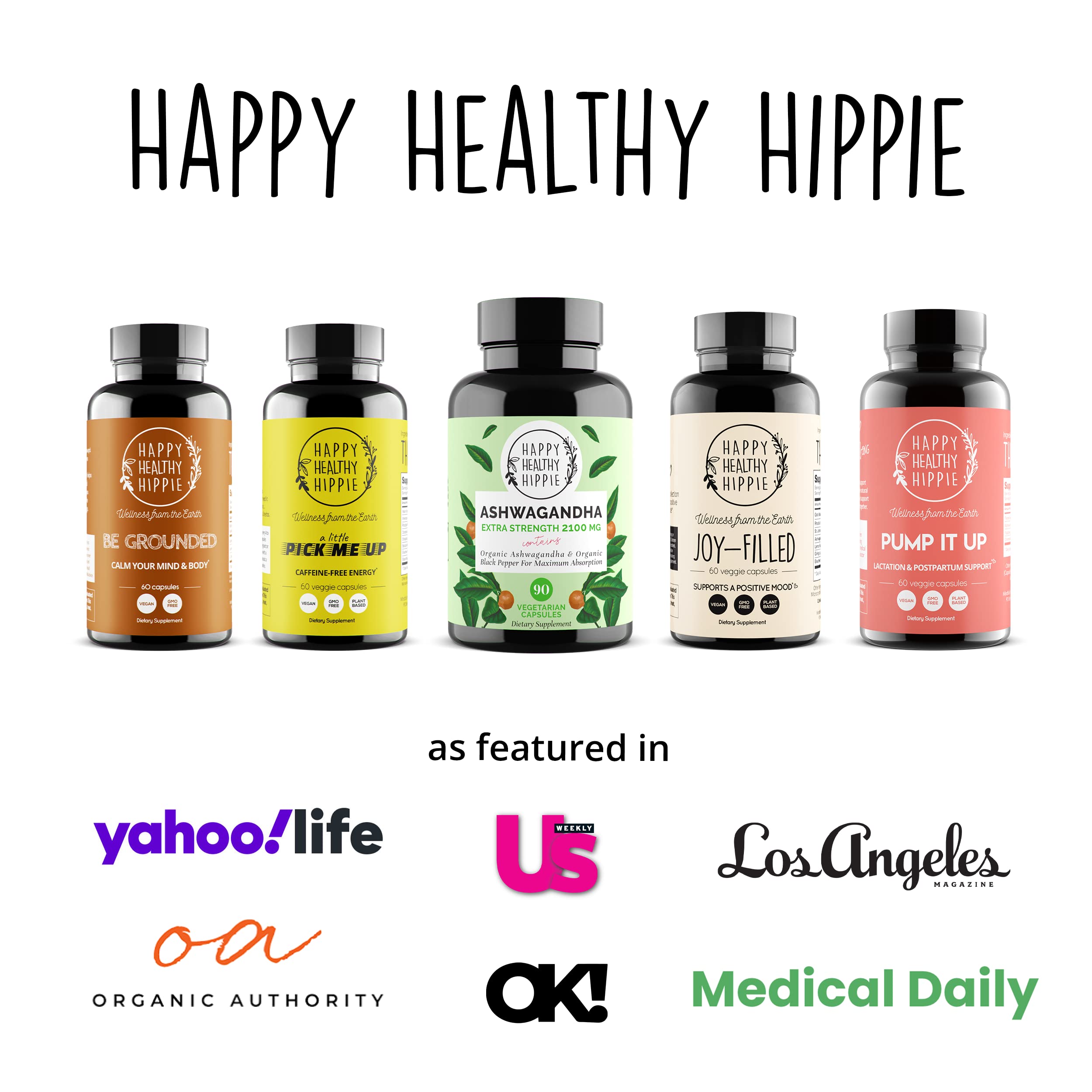 Happy Healthy Hippie Motherhood Bundle (2-Pack) - Go with The Flow Hormone Balance Supplement Happy Healthy Hippie