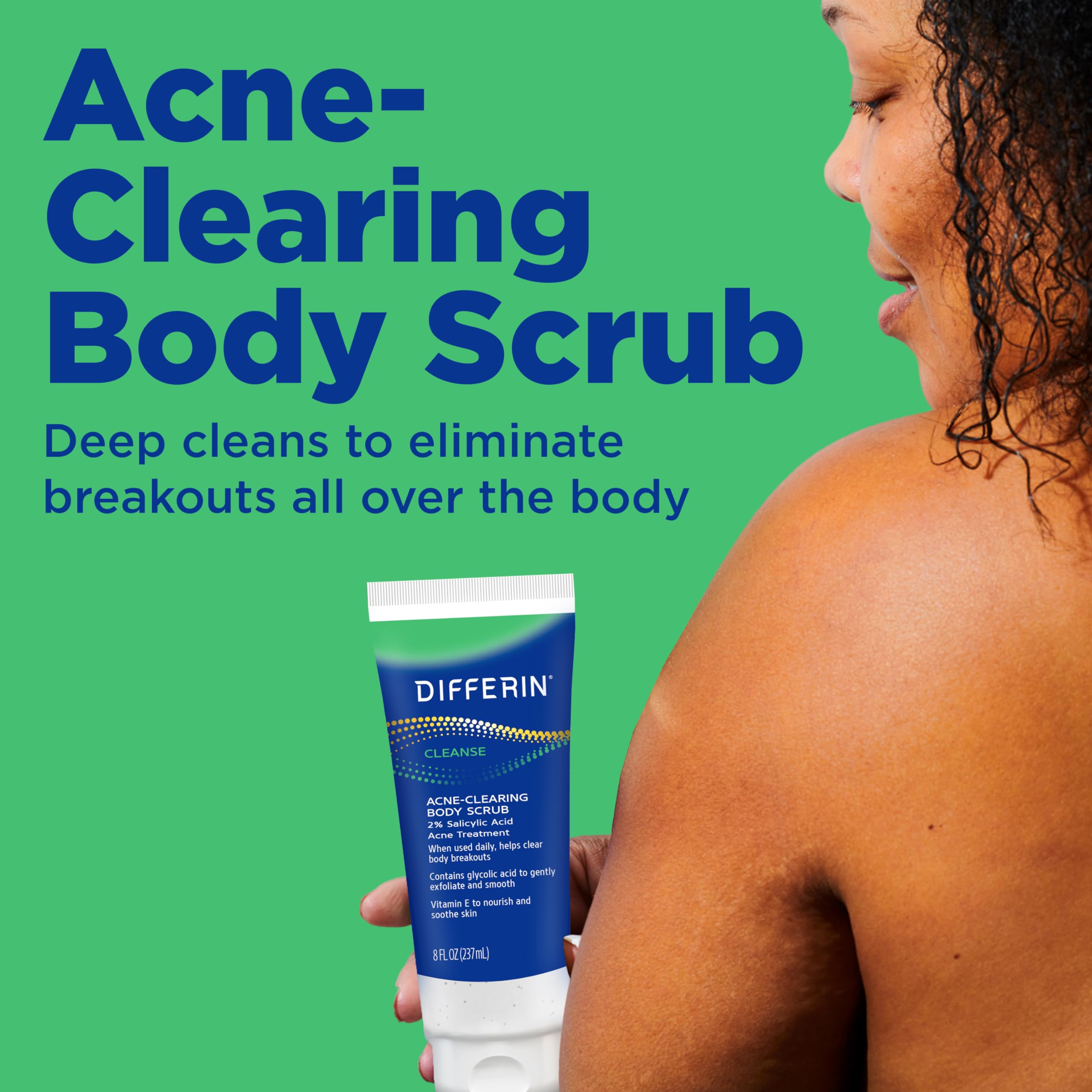 Differin Body Scrub with Salicylic Acid Acne Clearing Improves Tone and Texture Prone Skin Differin