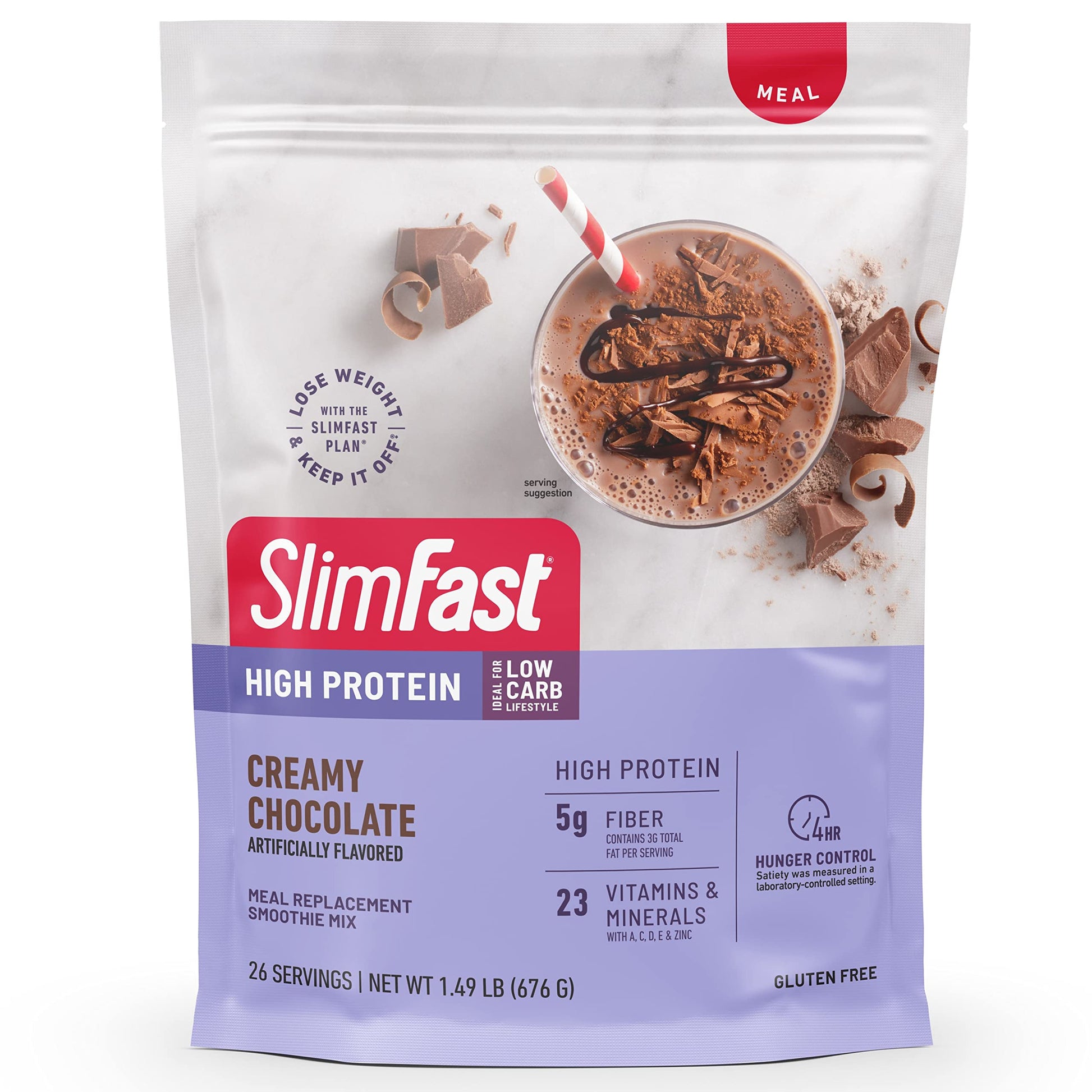 SlimFast High Protein Chocolate Bundle- 12 Count of Chocolate High Protein Meal SlimFast