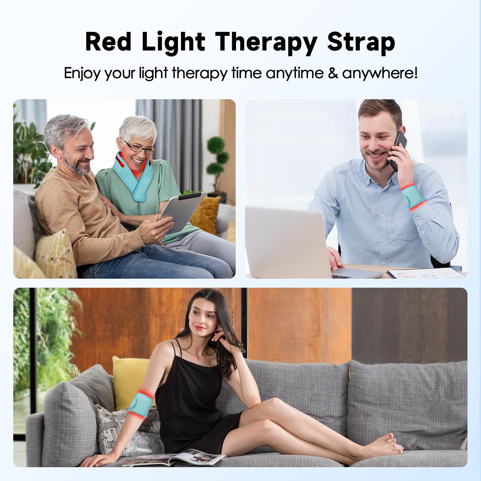 Red Light Therapy for Neck, Yasinaner Red Infrared Light Therapy Pad for Neck 660nm Red Light yasinaner