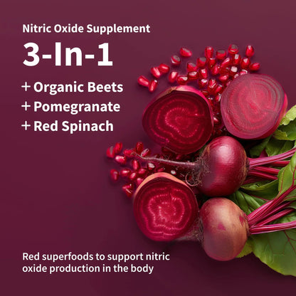 Snap Supplements USDA Organic Beet Root Powder, 3-in-1 Nitric Oxide Supplement, Support Healthy Blood Circulation, 250g (30 Servings, Cherry Lime)