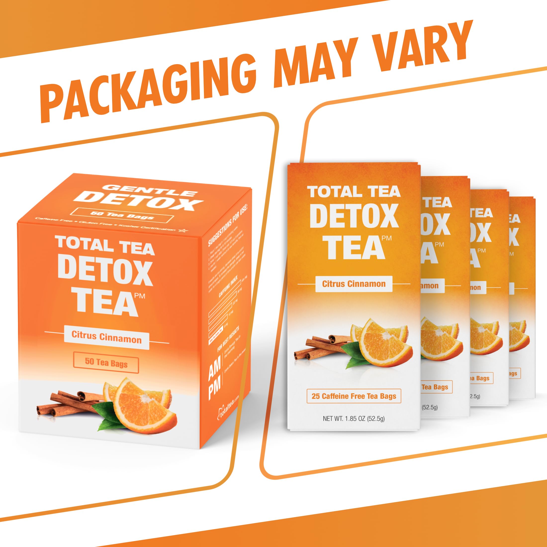 Detox Tea Caffeine Free, Herbal Tea with Chamomile, Hibiscus Tea and Ginger Root Total Tea