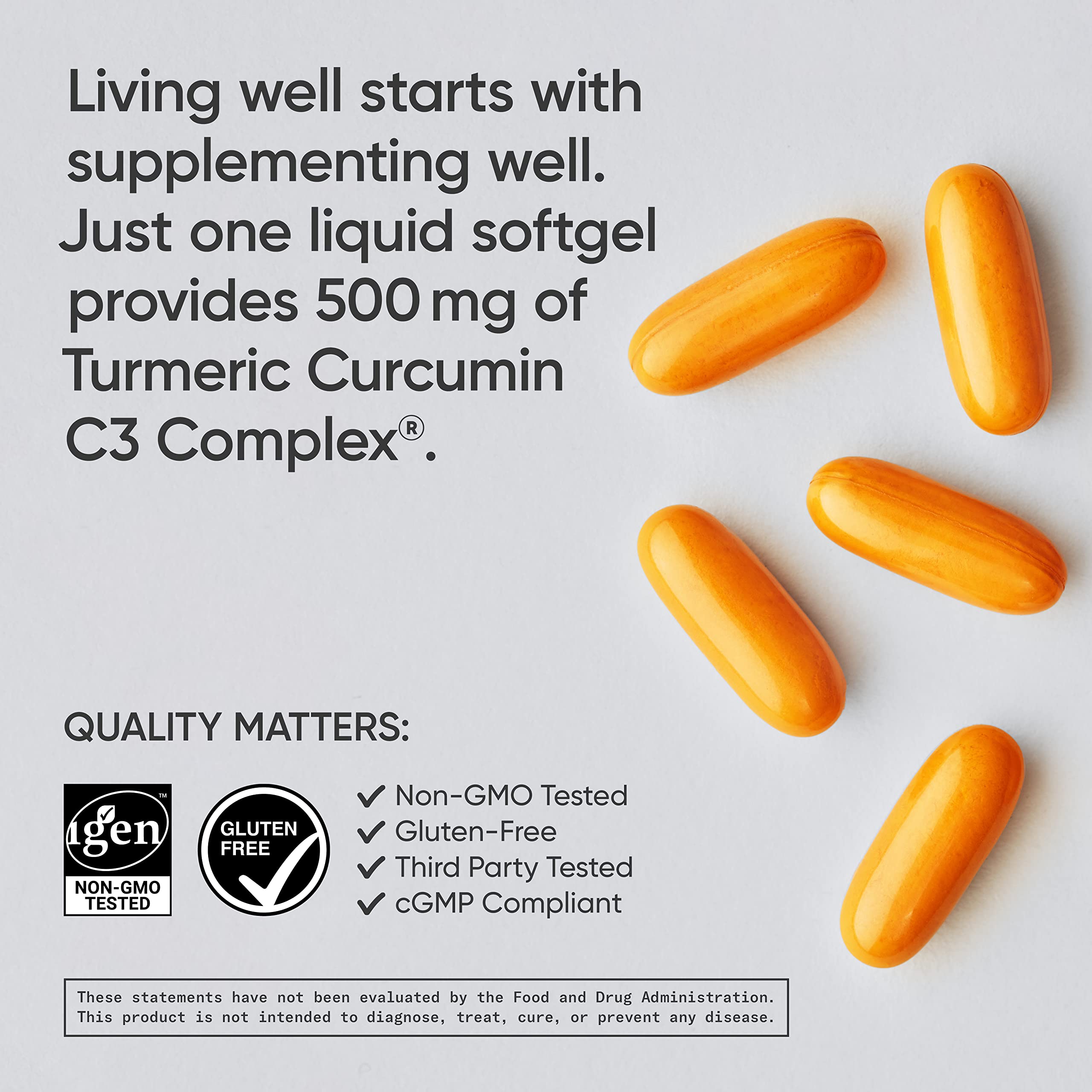 Sports Research Turmeric Curcumin C3 Complex 500 mg, Enhanced with Black Pepper Sports Research