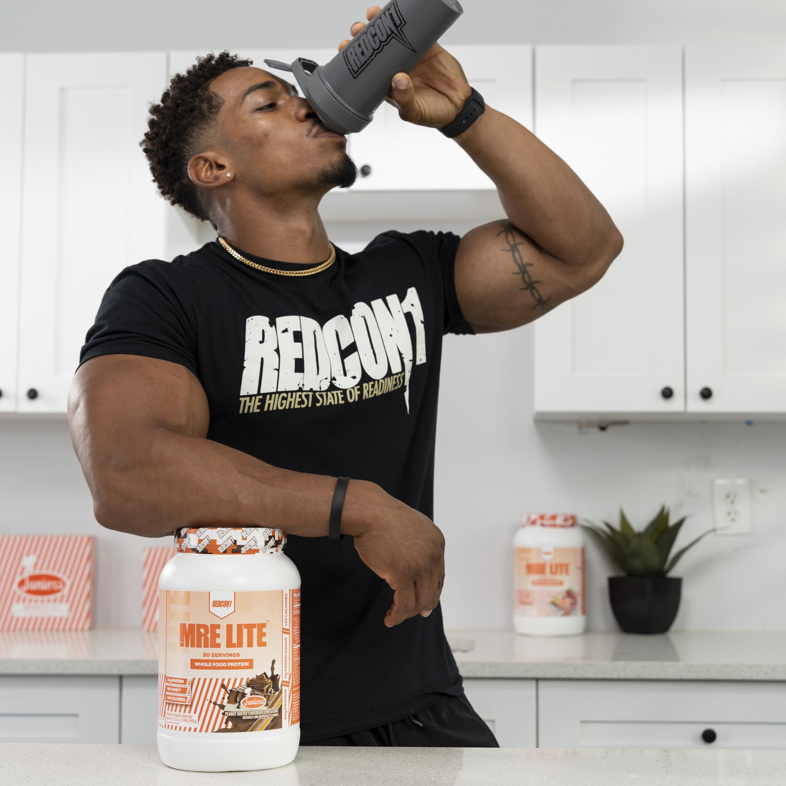 REDCON1 MRE Lite Whole Food Protein Powder, Juniors, Peanut Butter Chocolate REDCON1