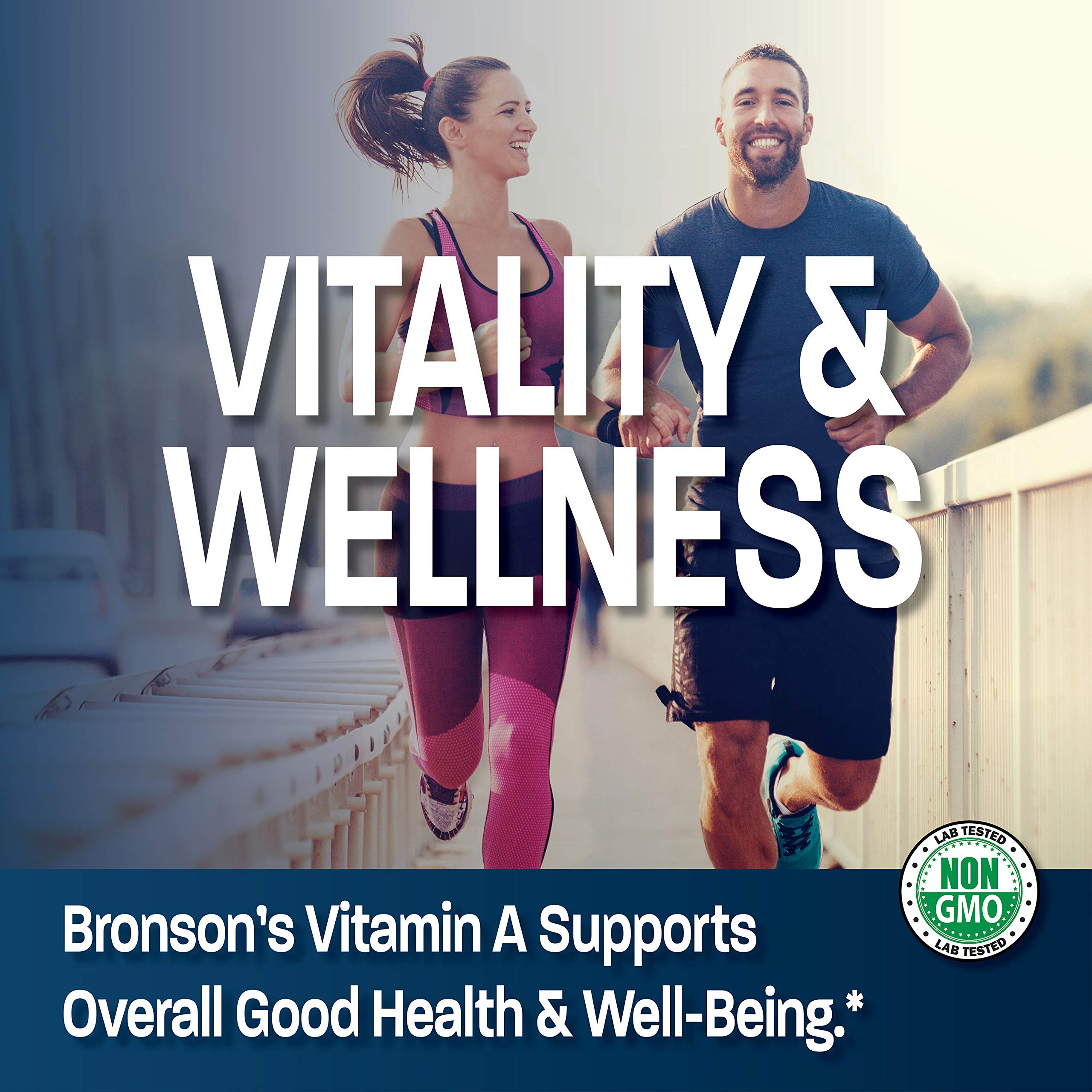 Bronson Vitamin A 10,000 IU Premium Non-GMO Formula Supports Healthy Vision Bronson