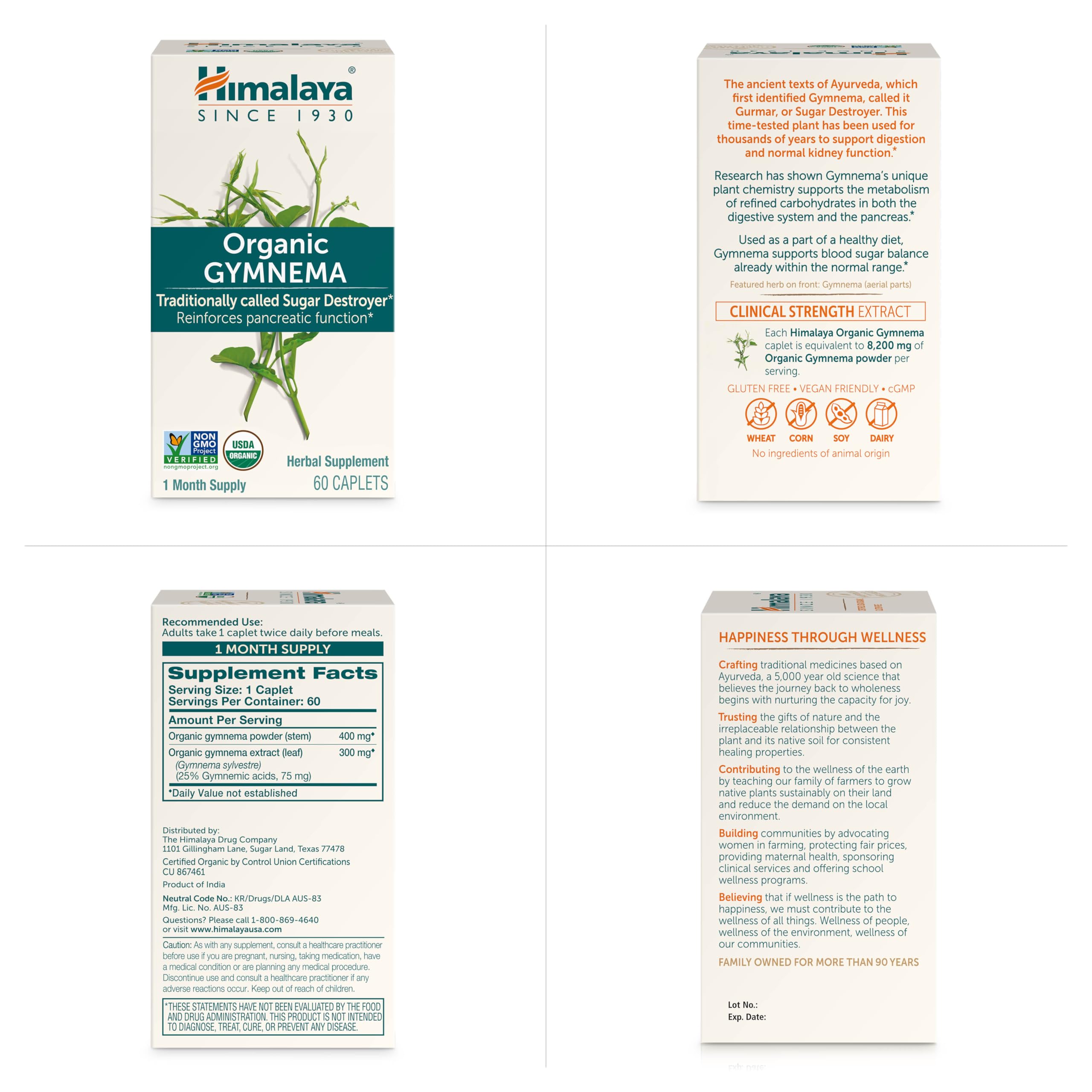 Himalaya Organic Gymnema Herbal Supplement for Weight Management, USDA Certified Himalaya