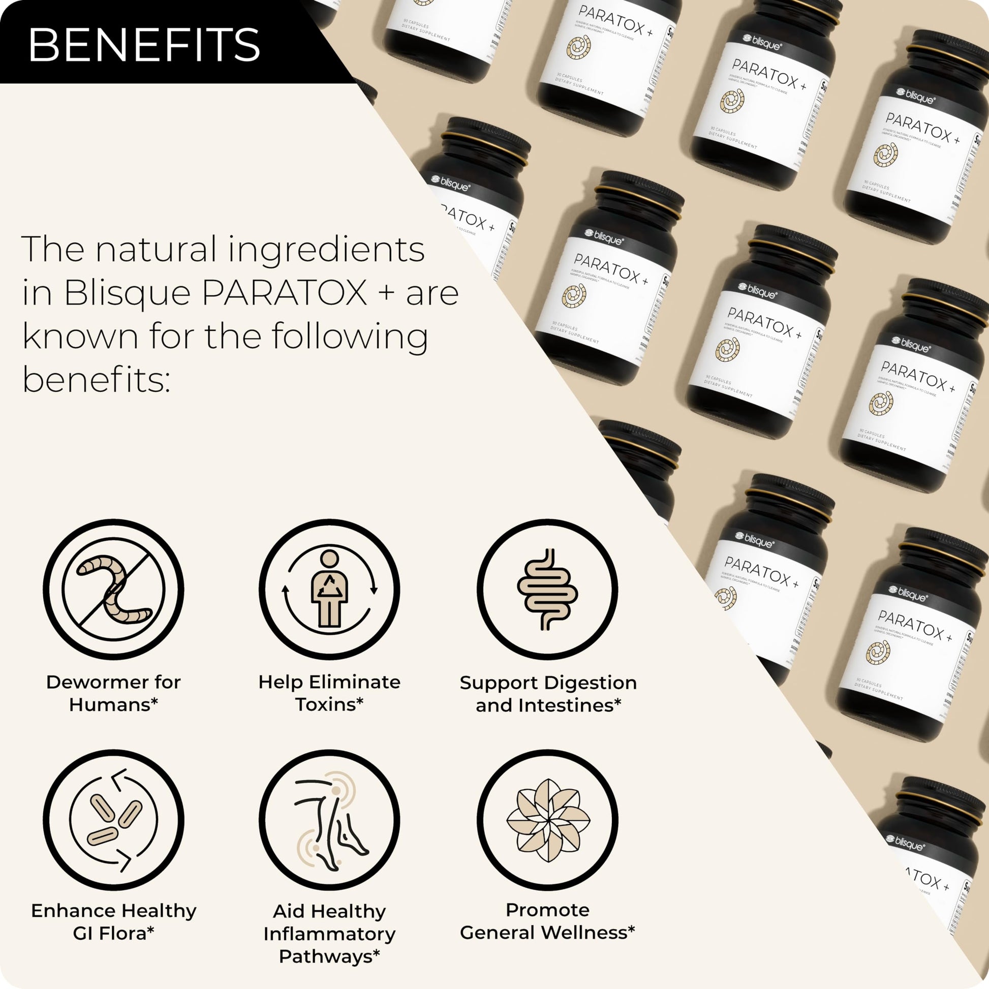 Blisque – Natural para Cleanse Support Supplement to Eliminate Harmful Organisms Blisque