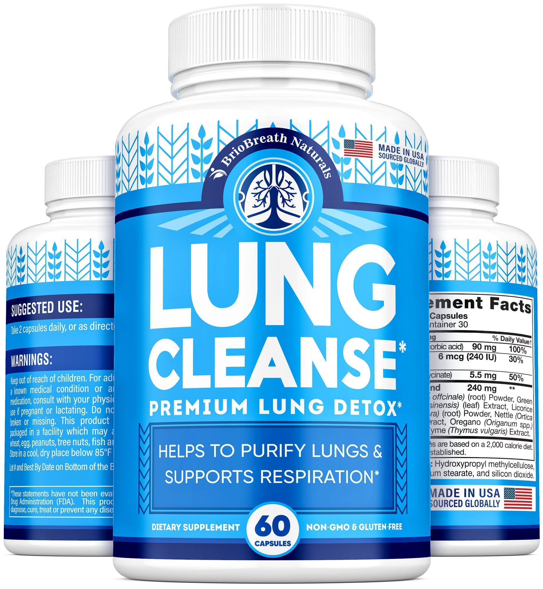 Lung Support Supplement - Natural Capsules for Lung Cleanse and Detox