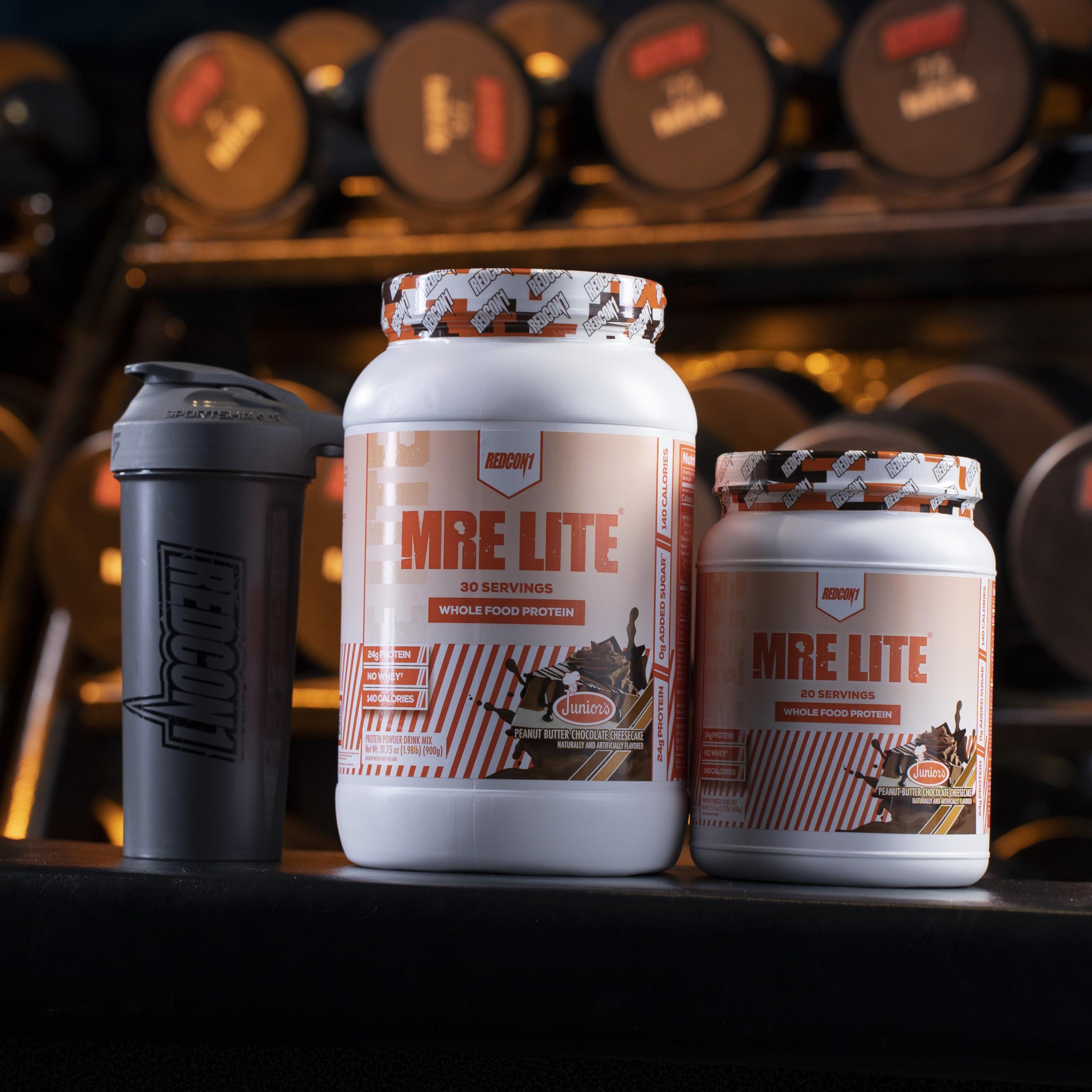 REDCON1 MRE Lite Whole Food Protein Powder, Juniors, Peanut Butter Chocolate REDCON1