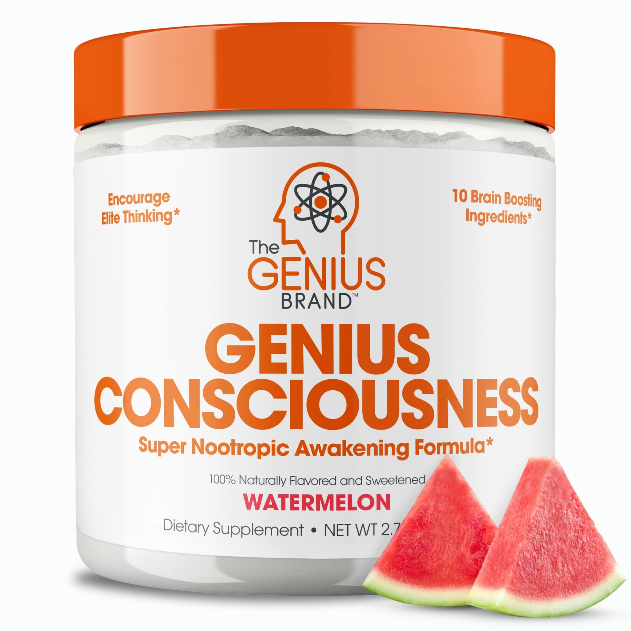Genius Consciousness, Super Nootropic Brain Supplement Powder, Watermelon
